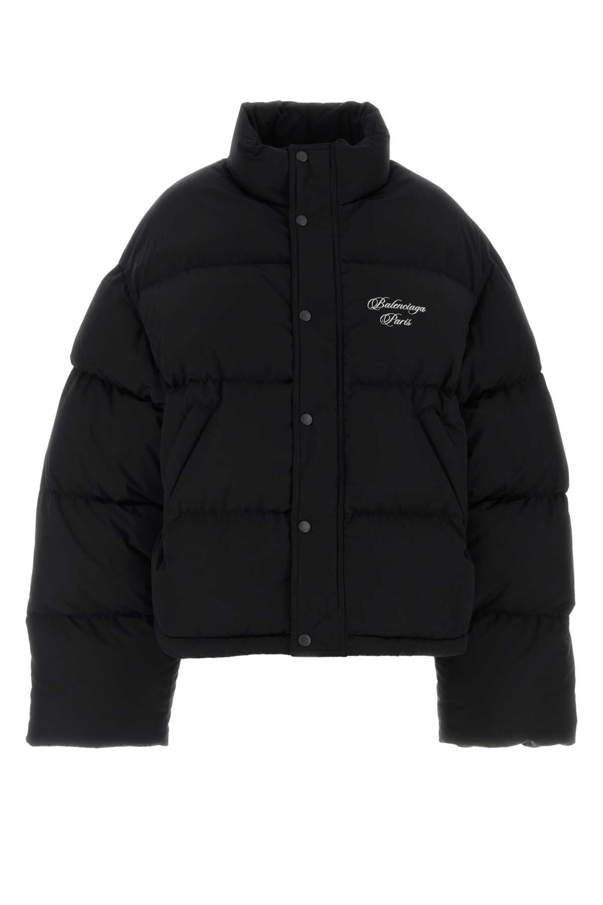 Balenciaga Women Black Cotton Blend Down Jacket BALENCIAGA