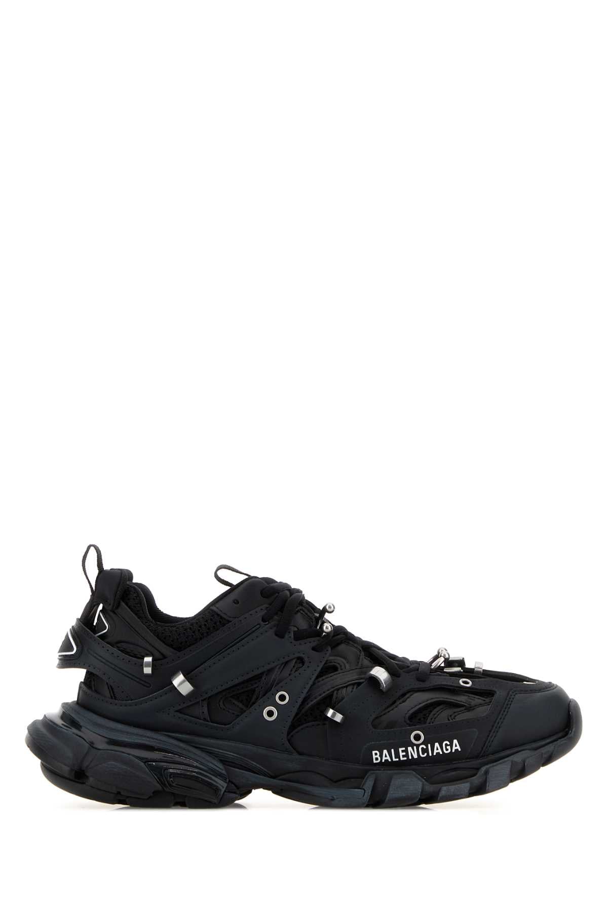 Balenciaga Women Black Rubber And Fabric Track Piercieng Sneakers BALENCIAGA