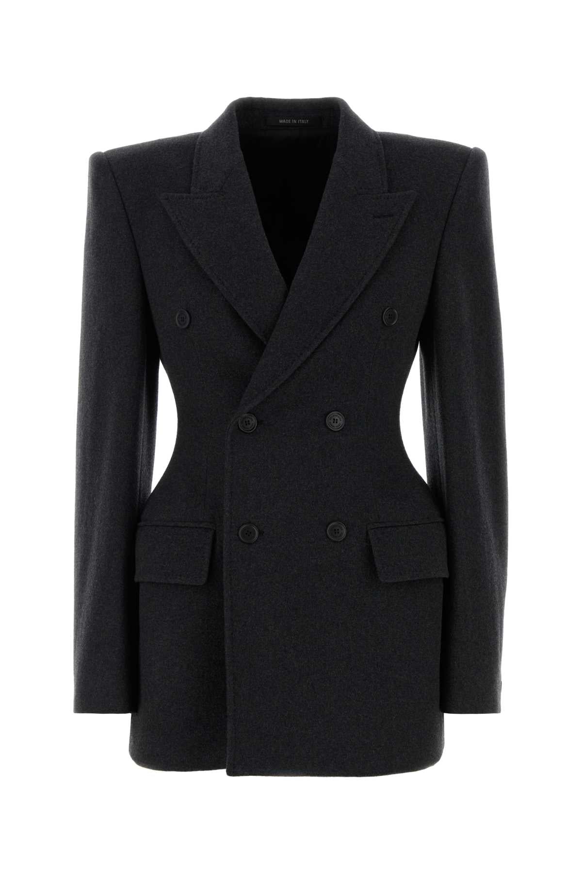 Balenciaga Women Charcoal Cashmere Blend Blazer BALENCIAGA
