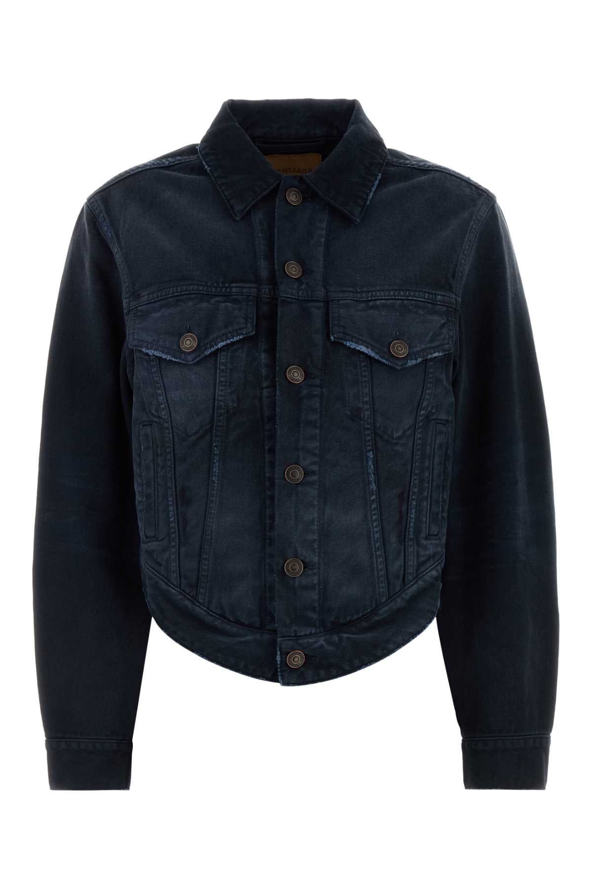 Balenciaga Women Dark Blue Denim Jacket BALENCIAGA