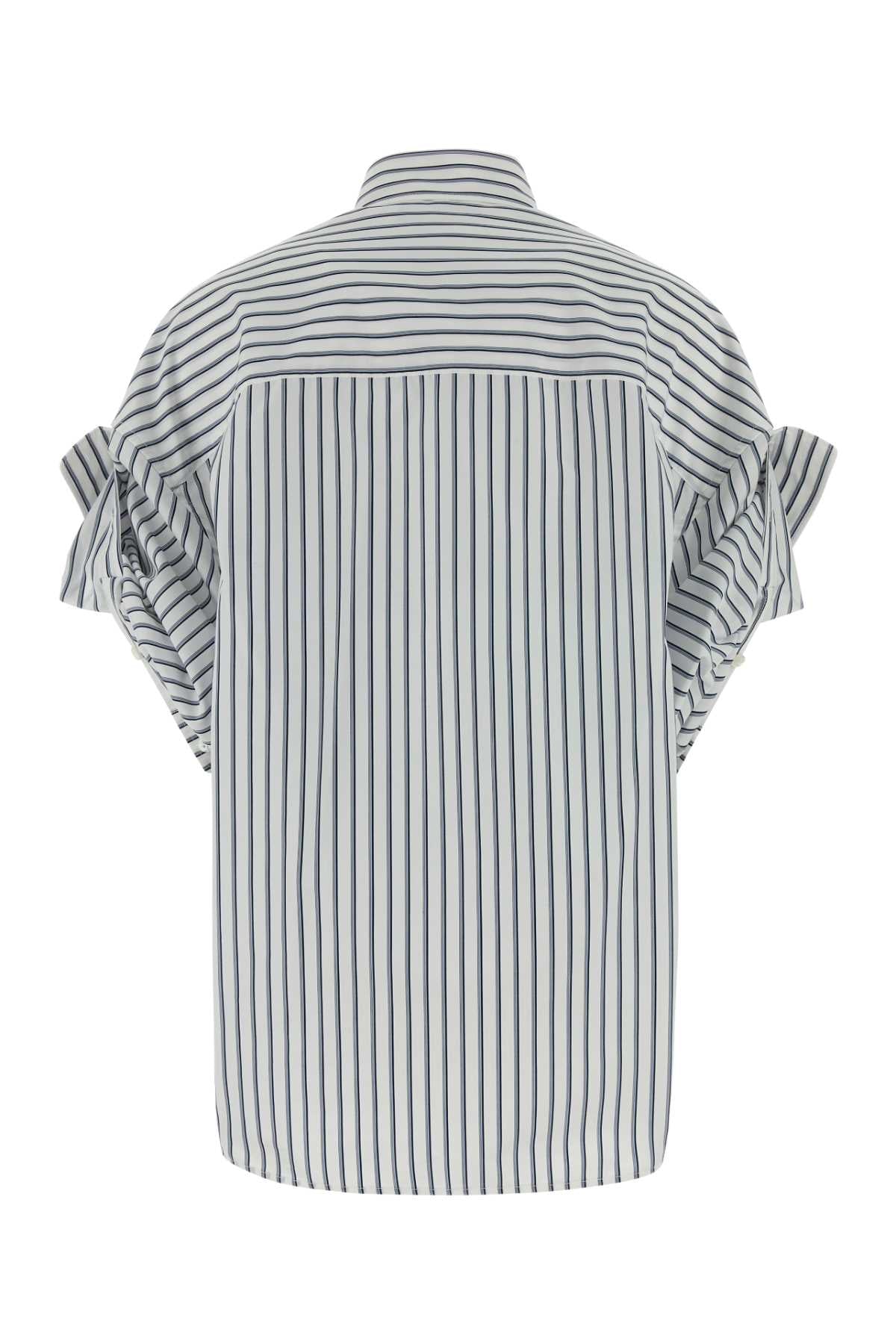 Balenciaga Women Embroidered Poplin Oversize Shirt BALENCIAGA