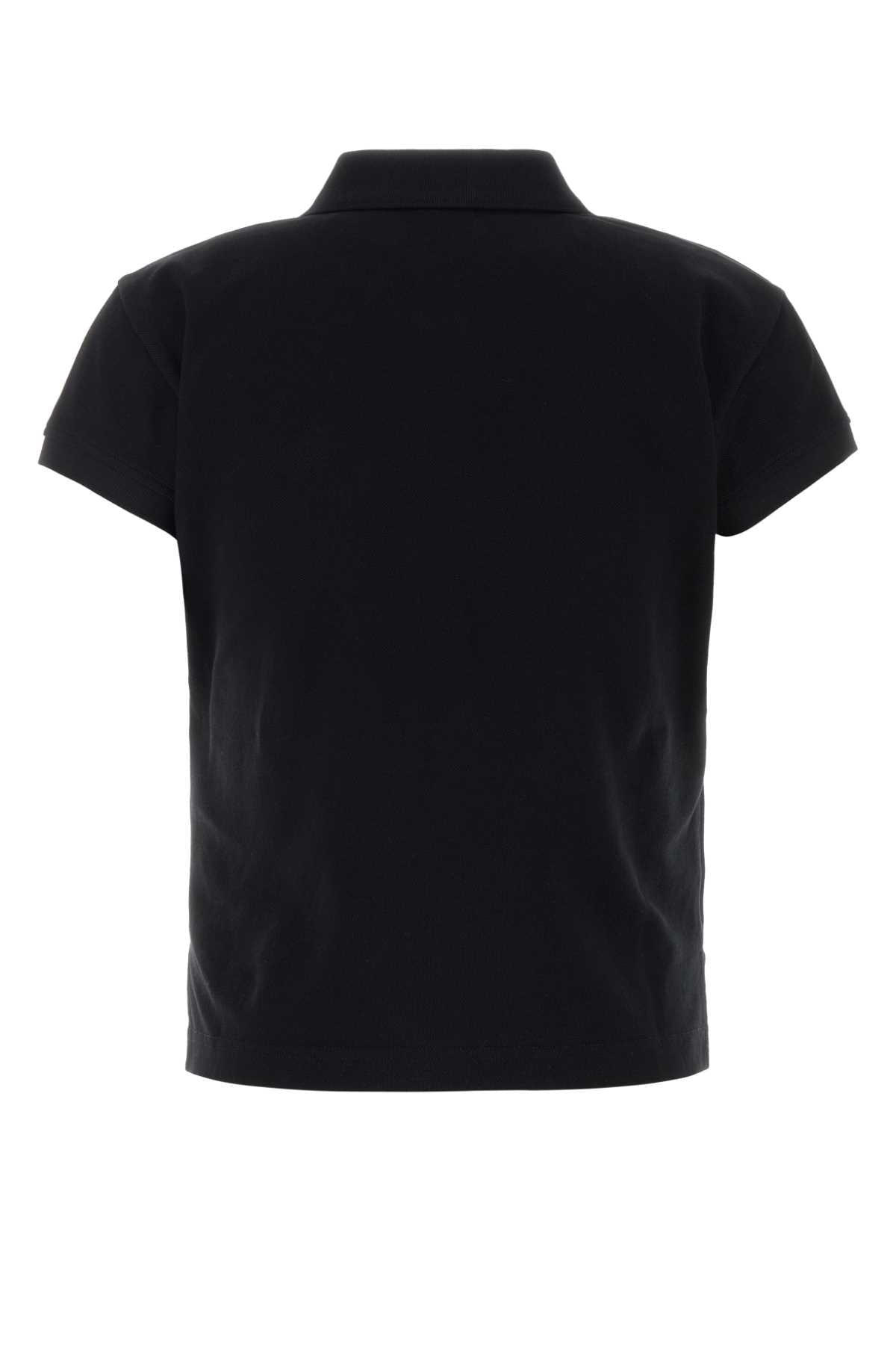 Balenciaga Women Black Piquet Polo Shirt BALENCIAGA