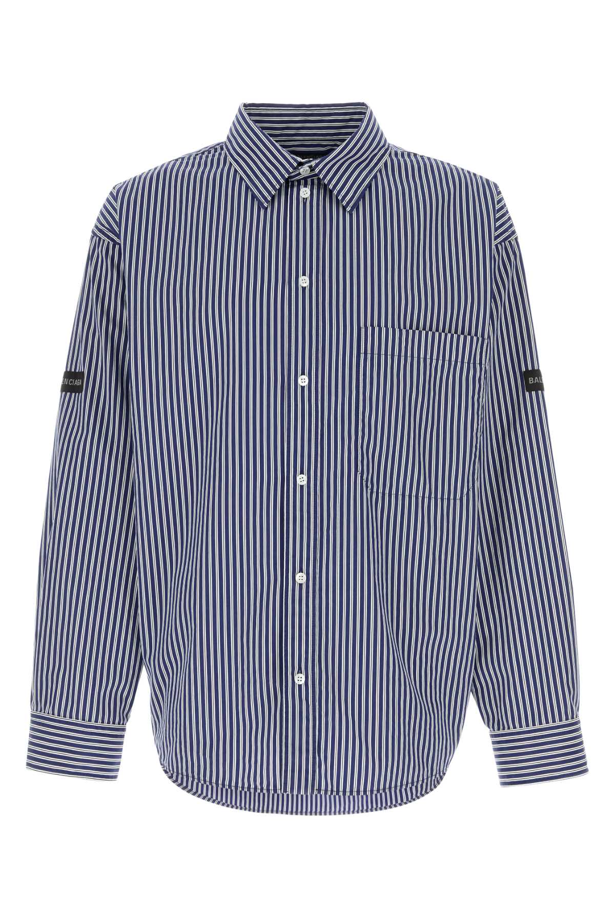 Balenciaga Men Embroidered Poplin Shirt BALENCIAGA