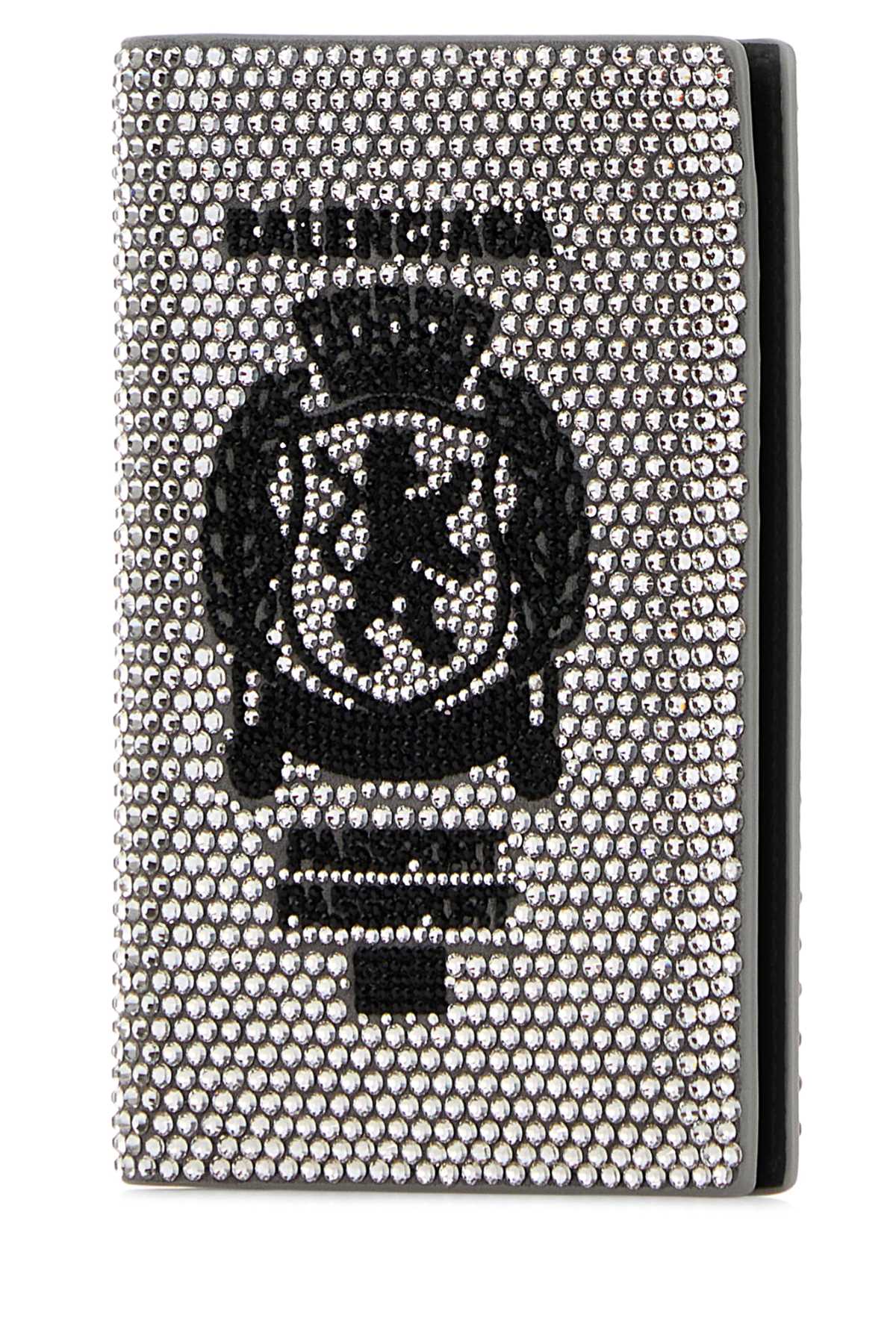 Balenciaga Men Embellished Leather Passport Holder BALENCIAGA