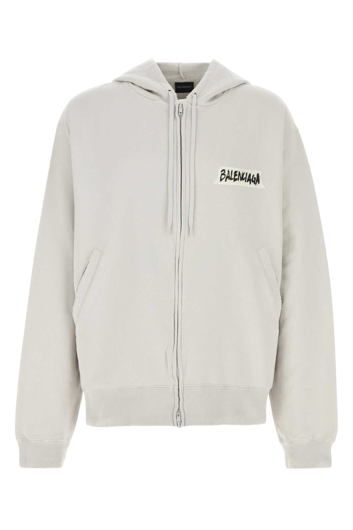 Balenciaga Men Chalk Cotton Sweatshirt BALENCIAGA