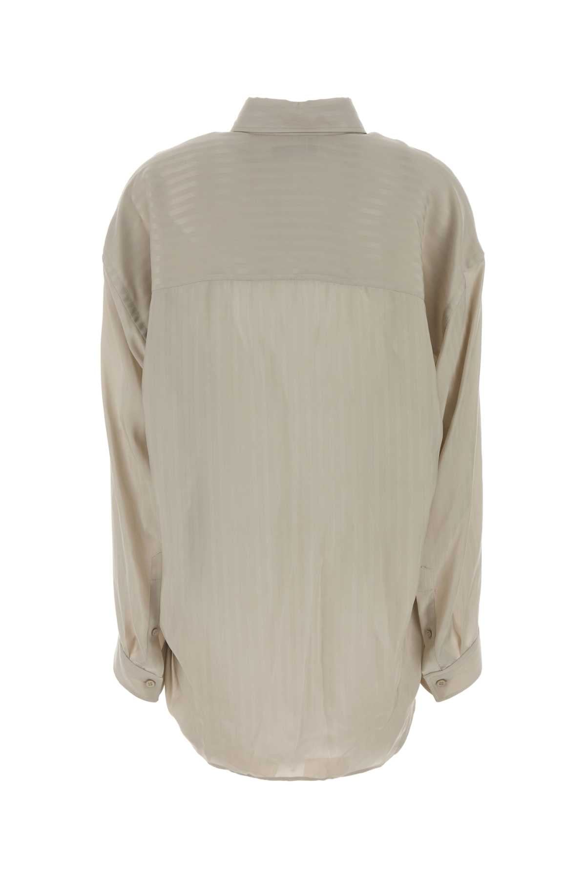 Balenciaga Women Sand Cupro Oversize Shirt BALENCIAGA