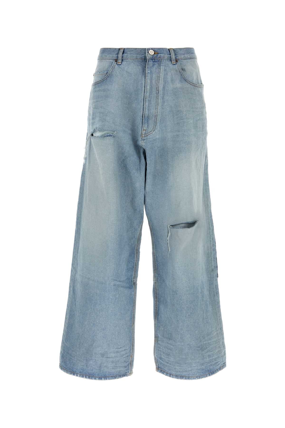 Balenciaga Men Denim Wide-Leg Jeans BALENCIAGA