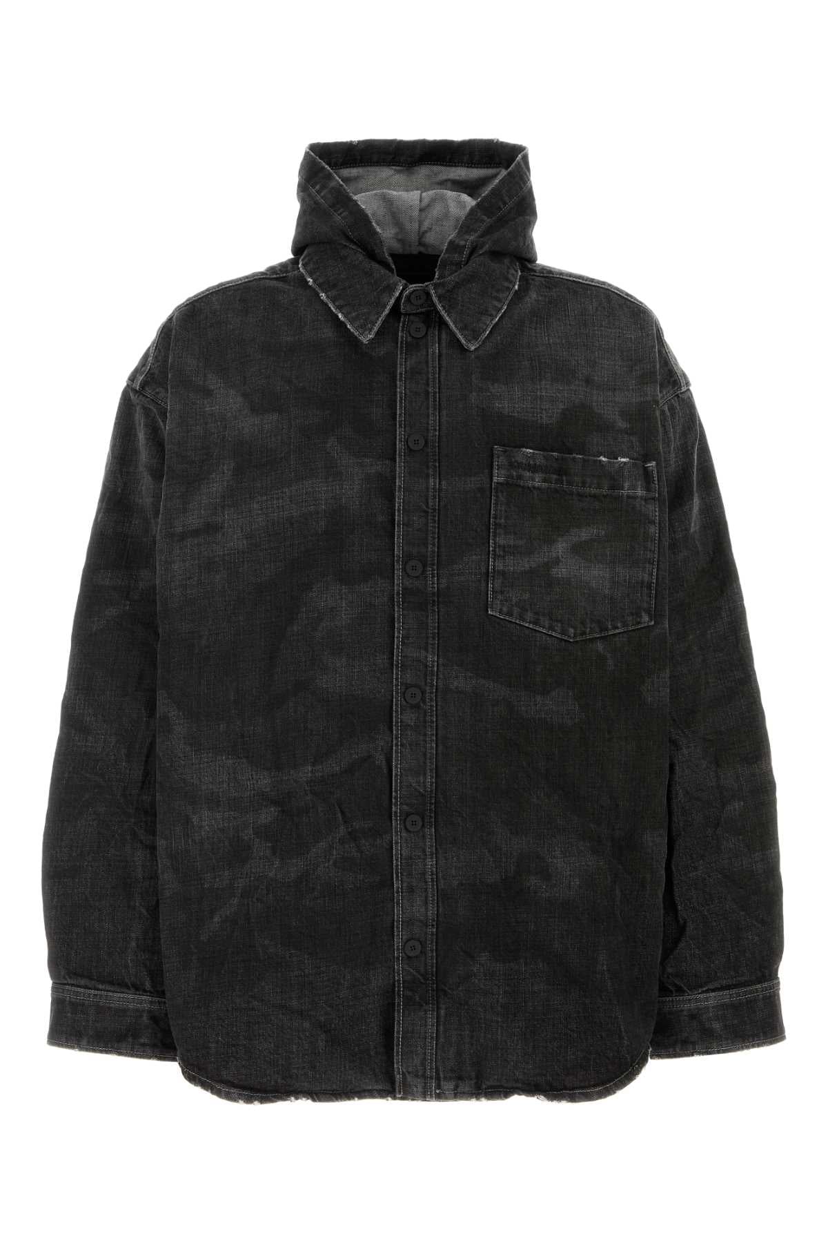 Balenciaga Men Black Denim Jacket BALENCIAGA