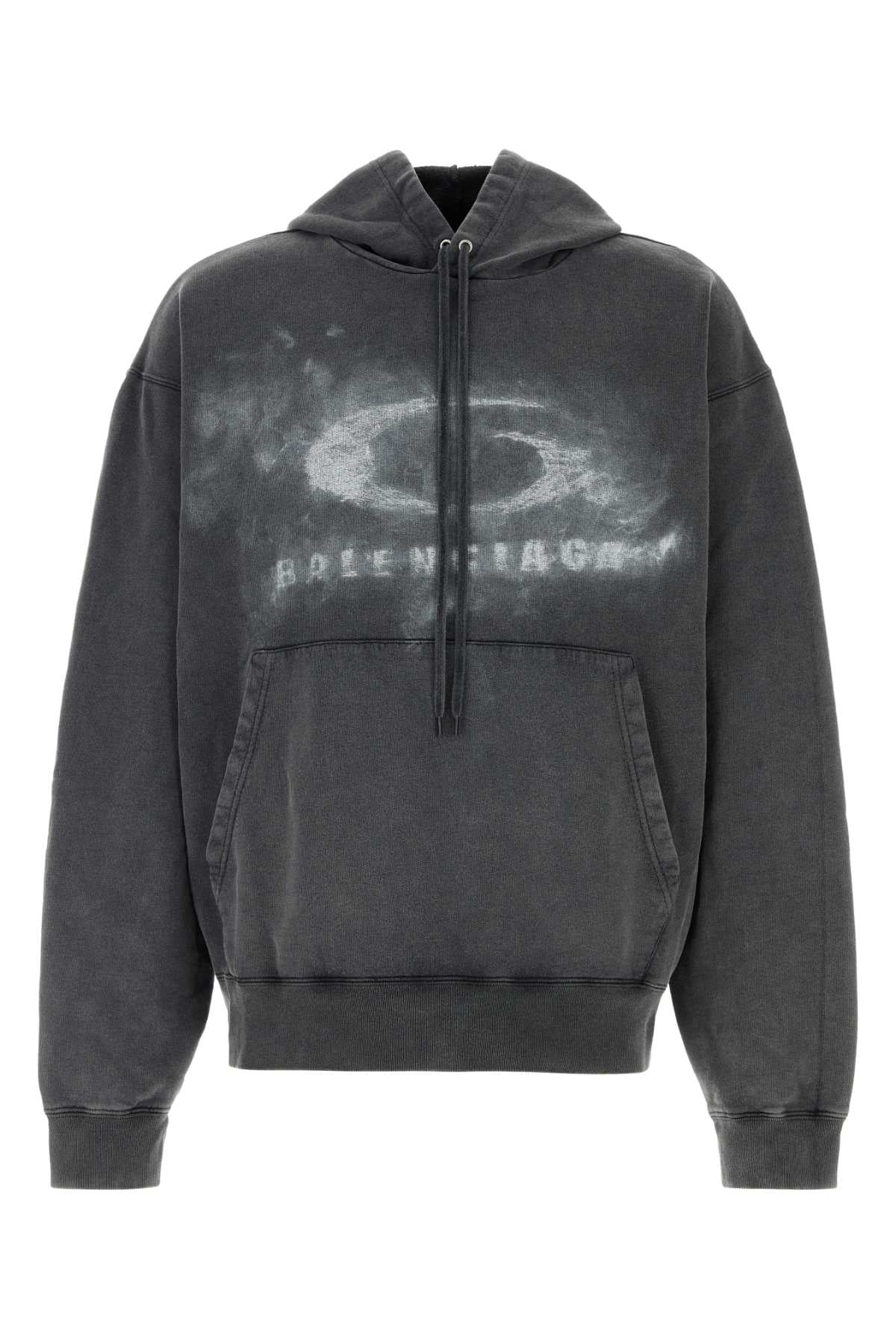 Balenciaga Men Dark Grey Cotton Oversize Sweatshirt BALENCIAGA