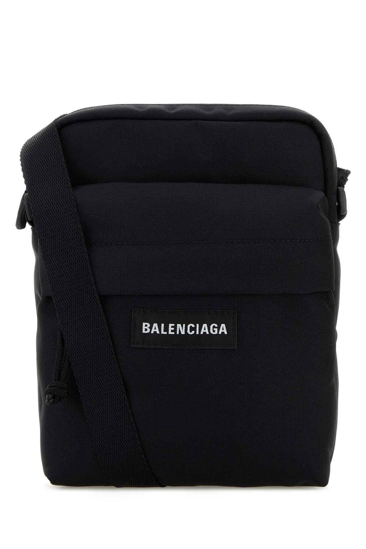 Balenciaga Men Black Canvas Explorer Crossbody Bag BALENCIAGA