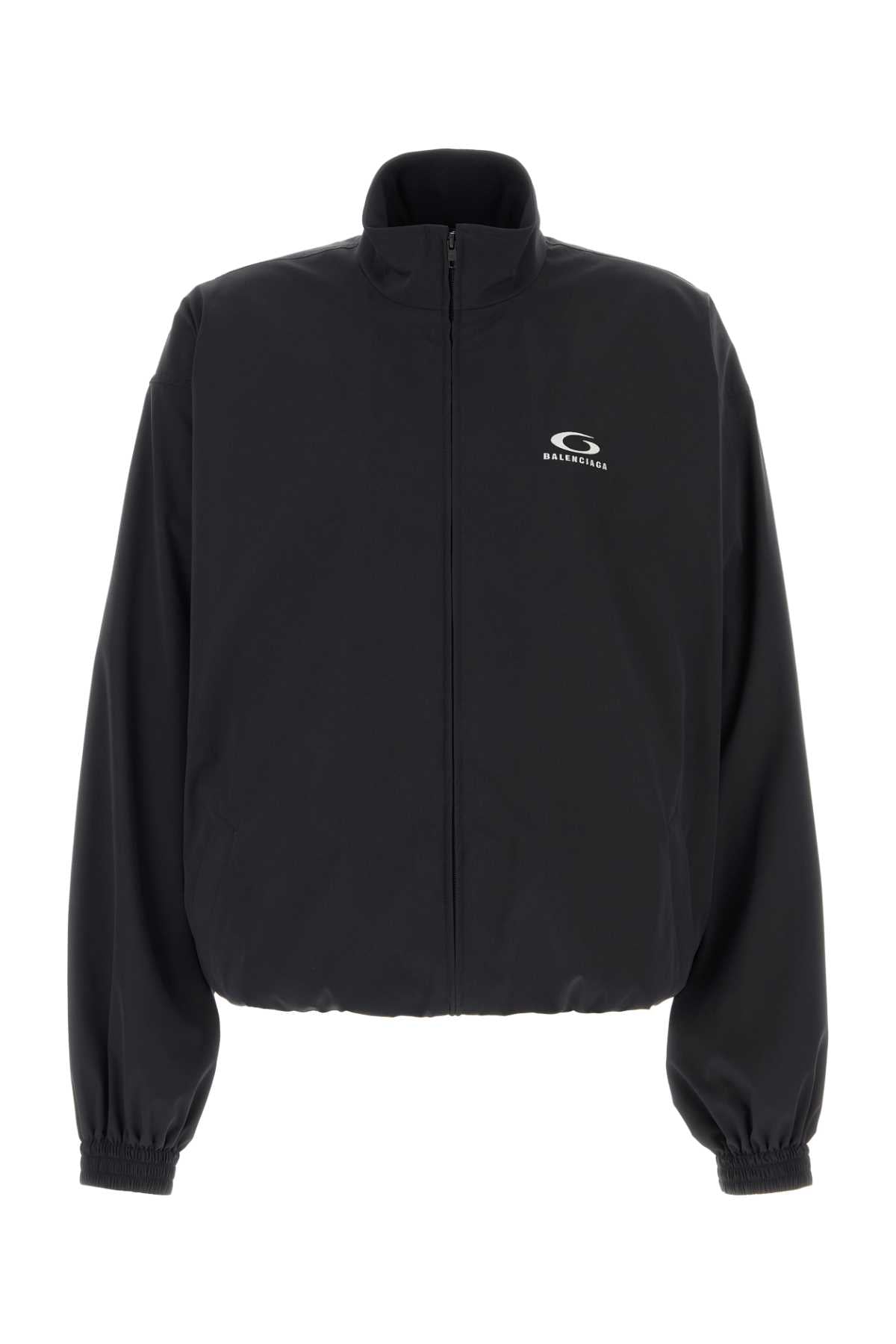Balenciaga Men Black Stretch Polyester Oversize Jacket BALENCIAGA