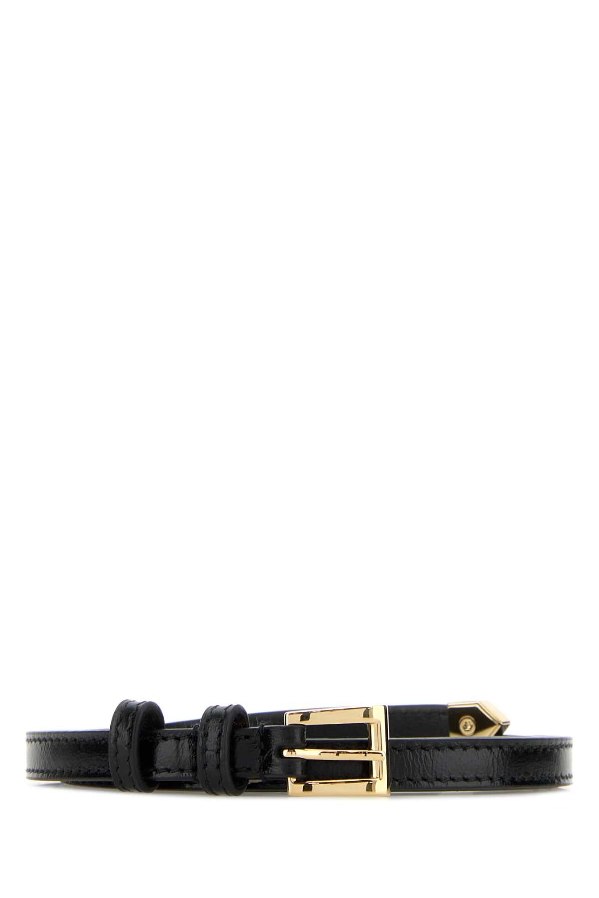 Prada Women Black Leather Belt PRADA