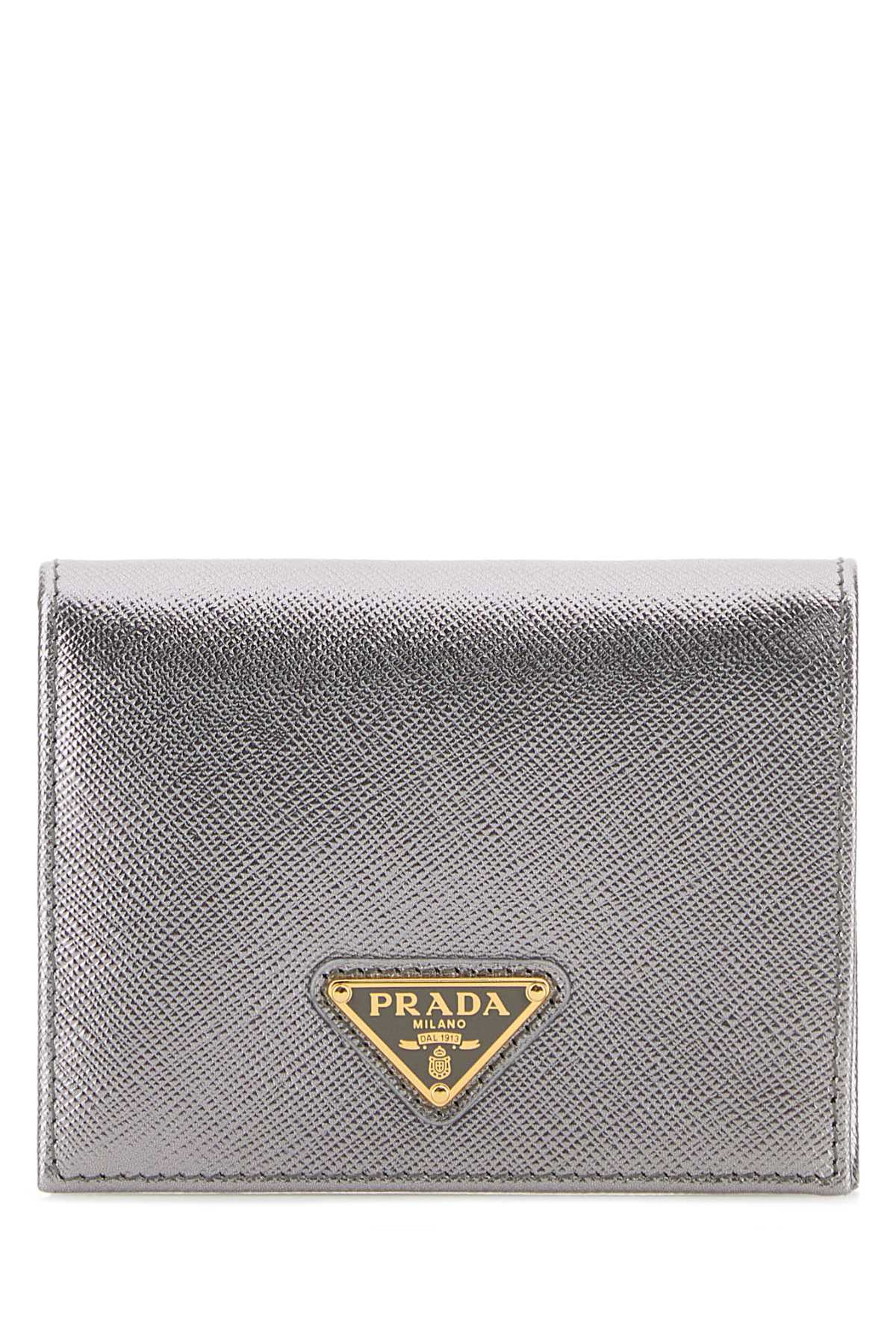 Prada Women Silver Leather Wallet PRADA