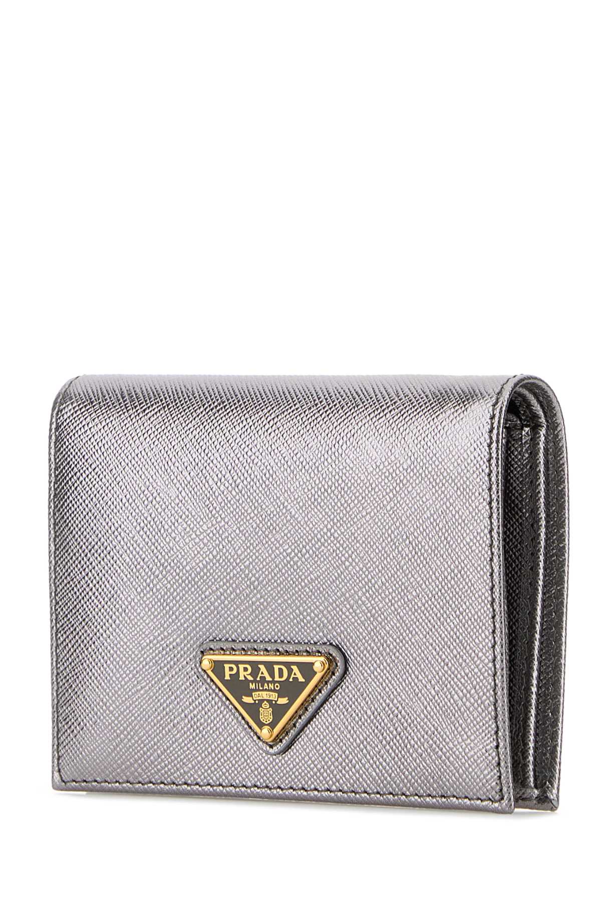 Prada Women Silver Leather Wallet PRADA