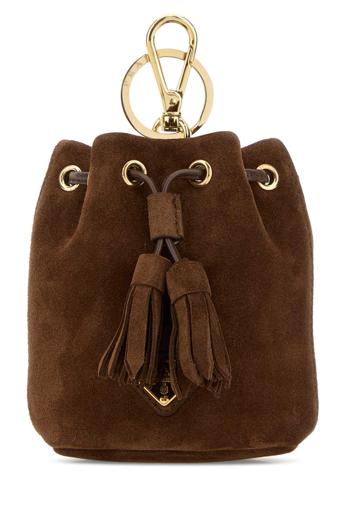 Prada Women Chocolate Suede Pouch PRADA