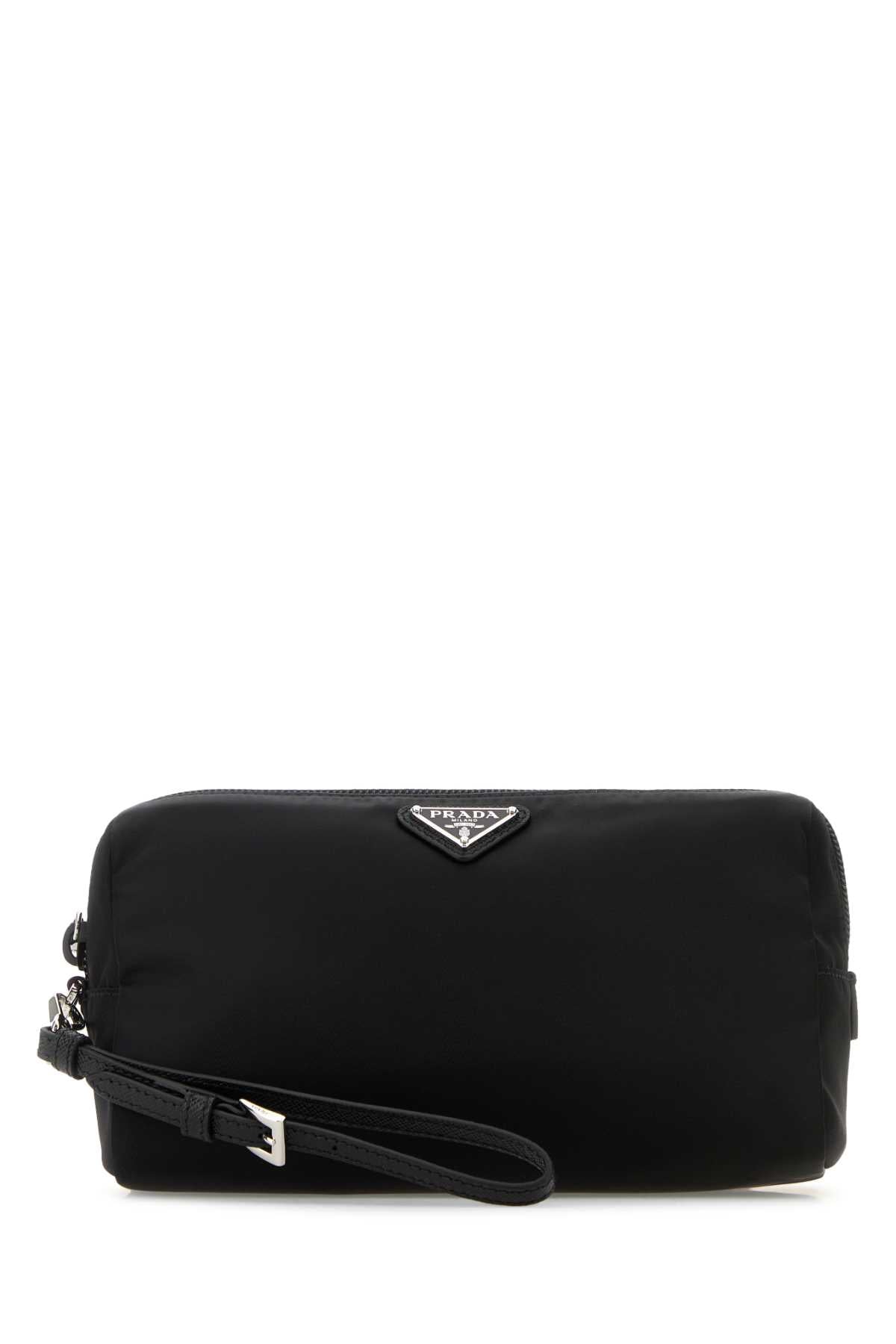 Prada Women Black Canvas Beauty Case PRADA