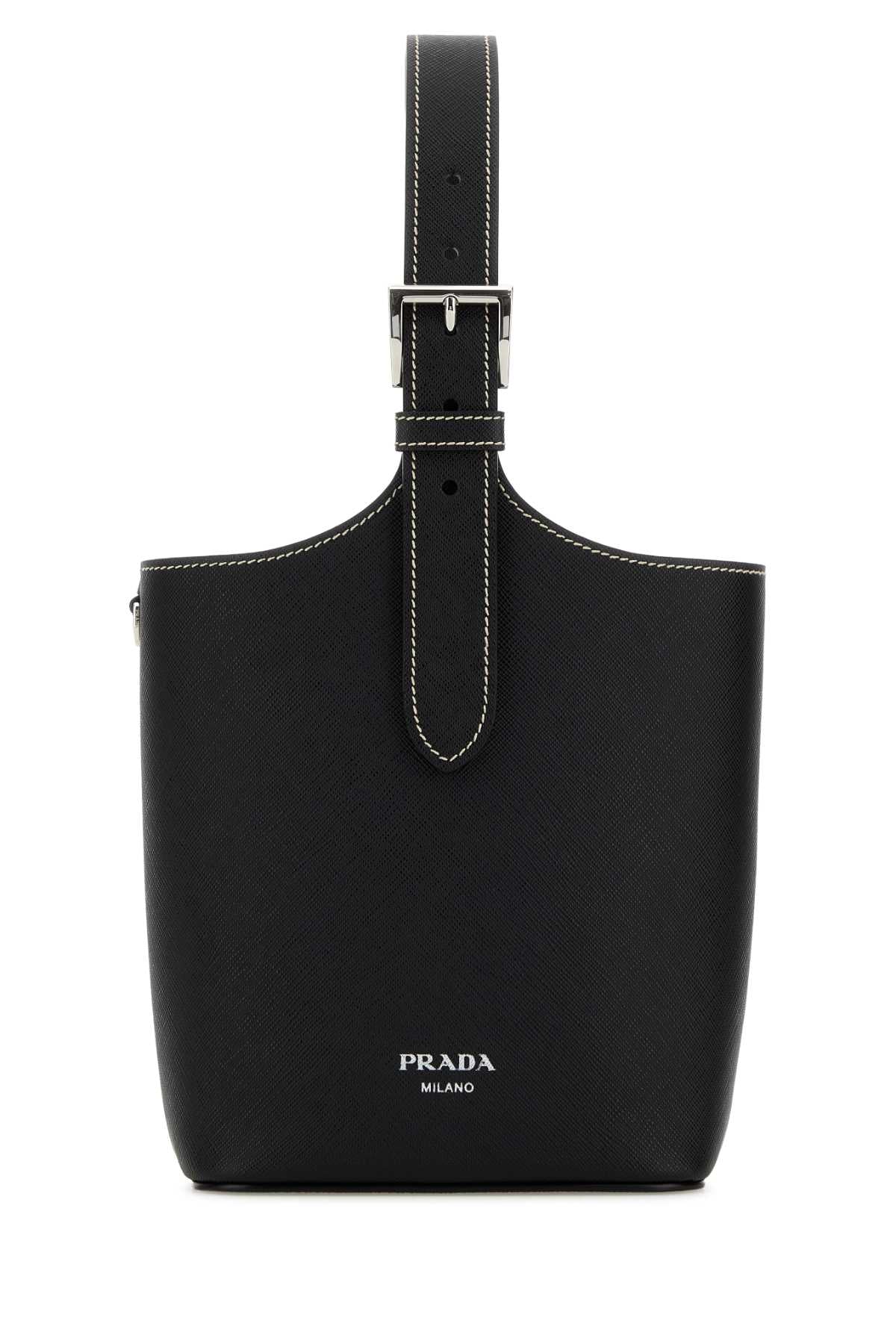 Prada Women Black Leather Shoulder Bag PRADA
