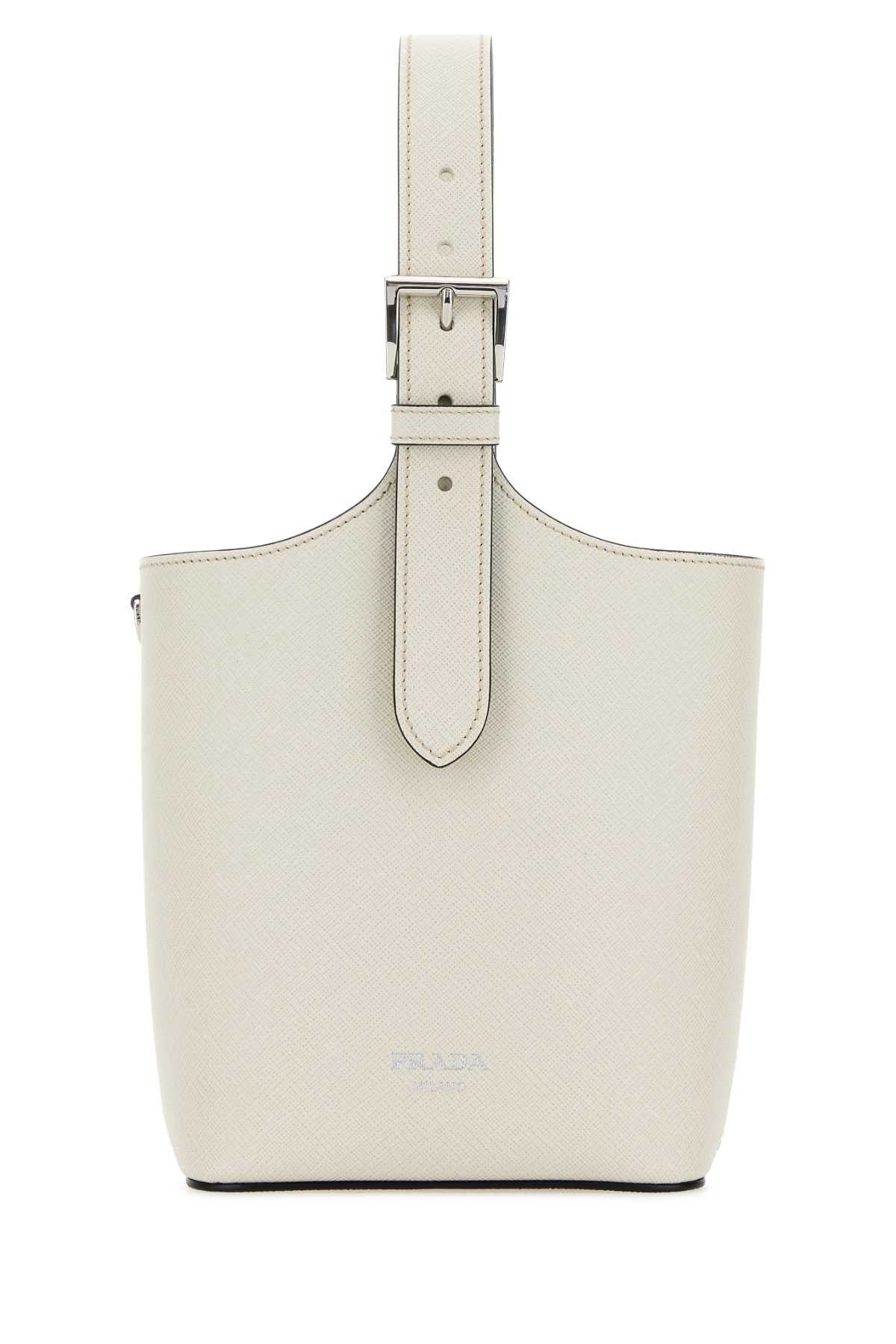 Prada Women White Leather Shoulder Bag