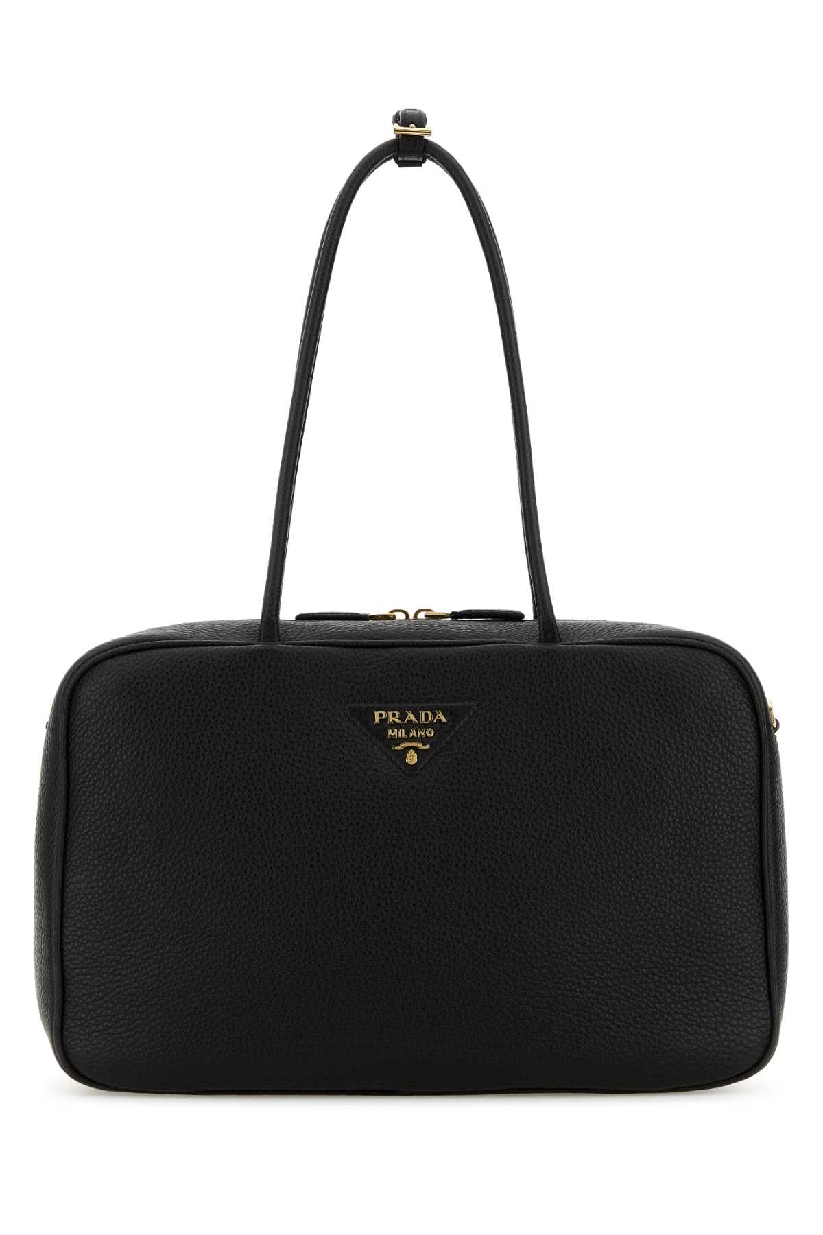 Prada Women Black Leather Shoulder Bag PRADA