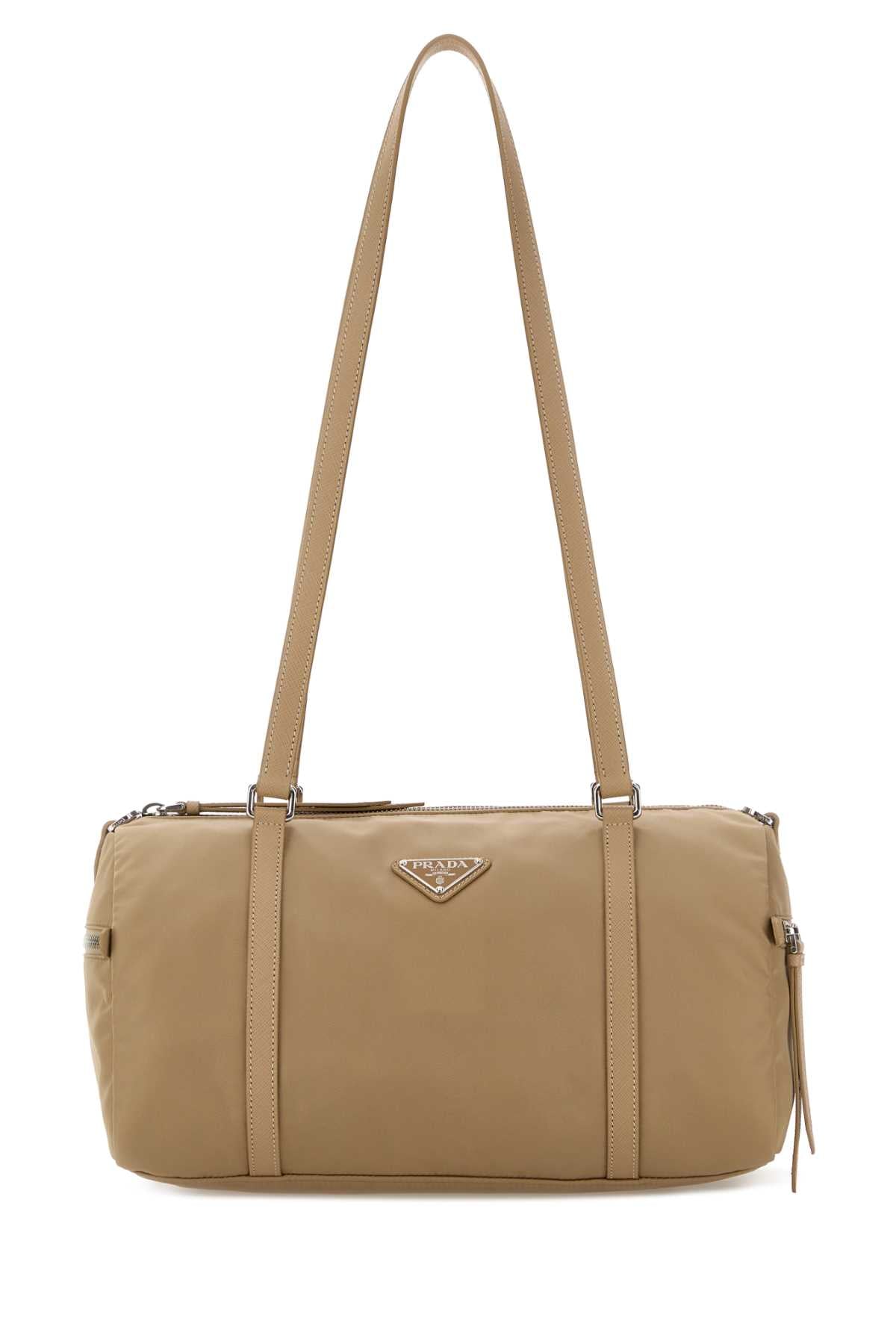 Prada Women Beige Re-Nylon Large Shoulder Bag PRADA
