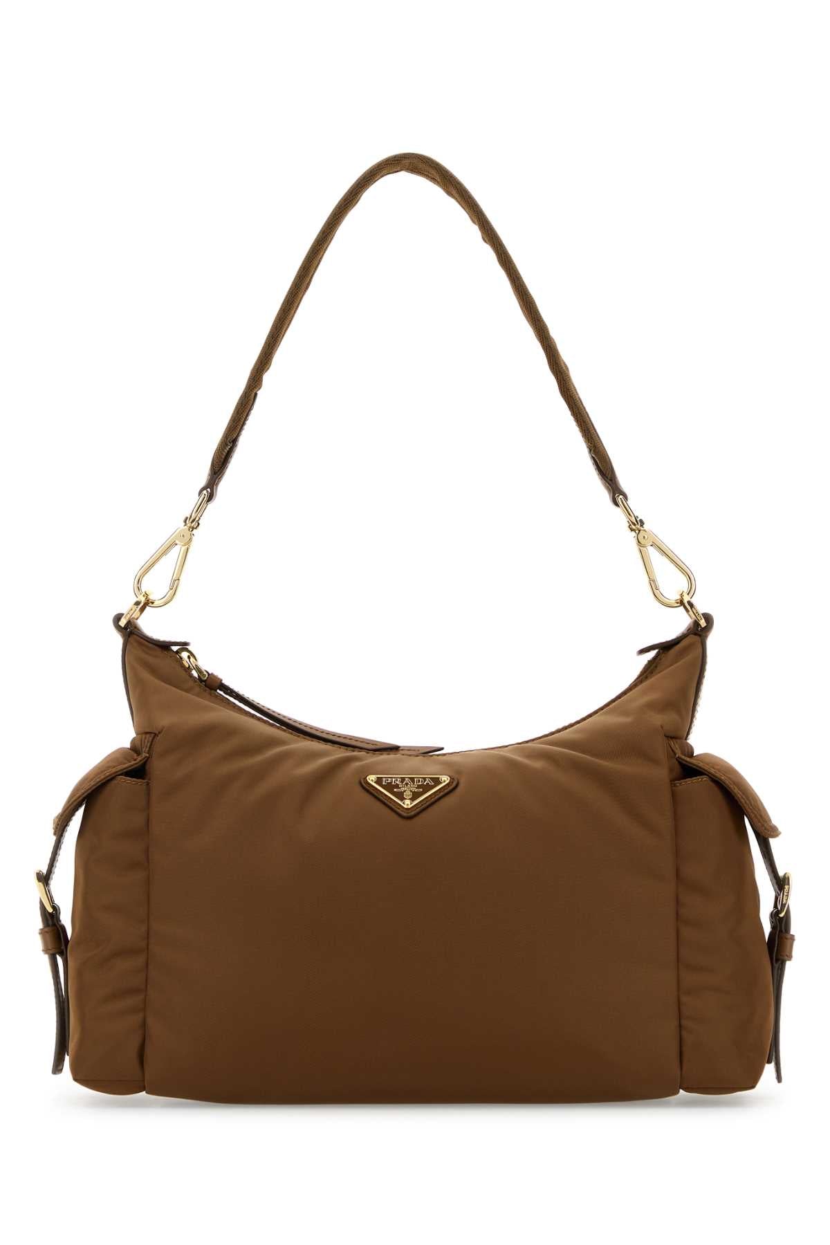 Prada Women Camel Re-Nylon Shoulder Bag PRADA