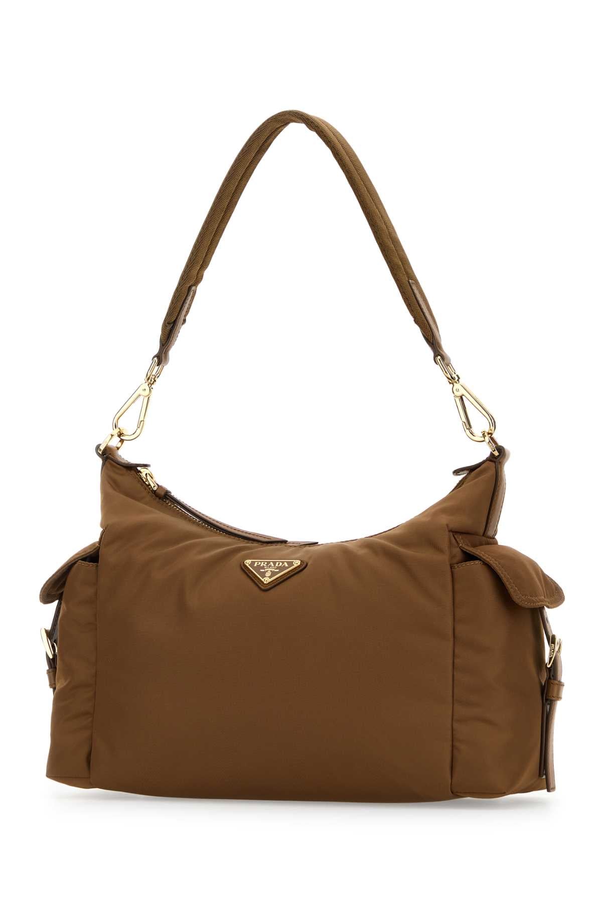 Prada Women Camel Re-Nylon Shoulder Bag PRADA
