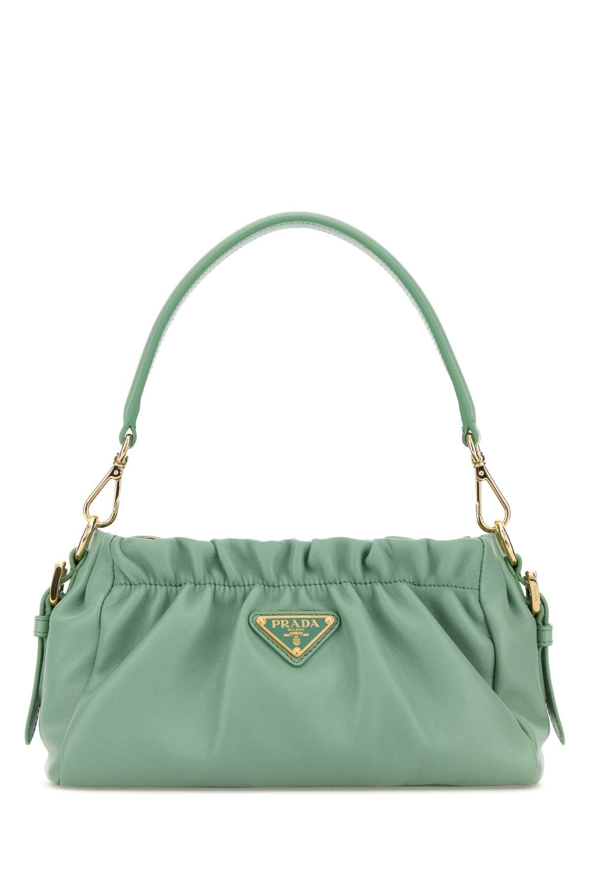 Prada Women Mint Green Nappa Leather Handbag PRADA