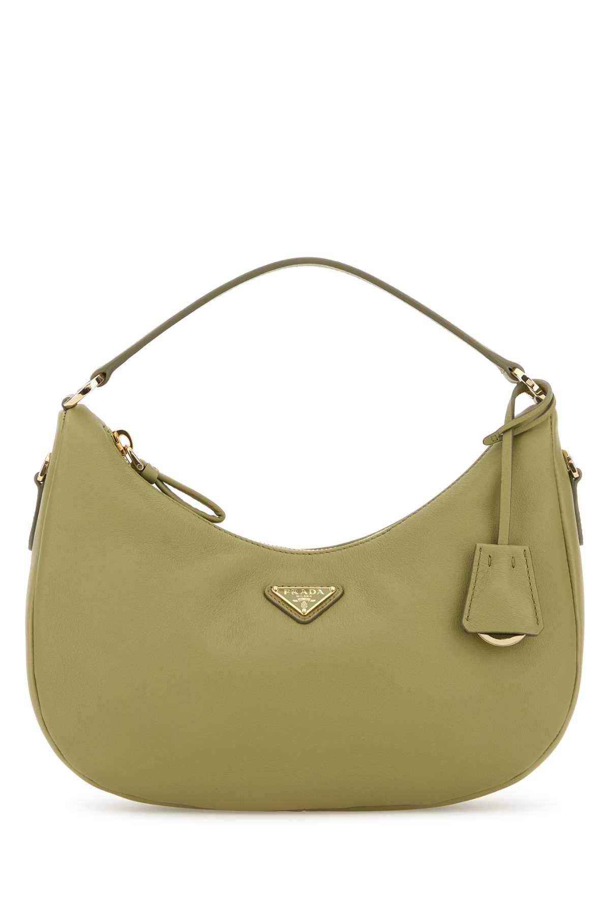 Prada Women Sage Green Leather Handbag PRADA