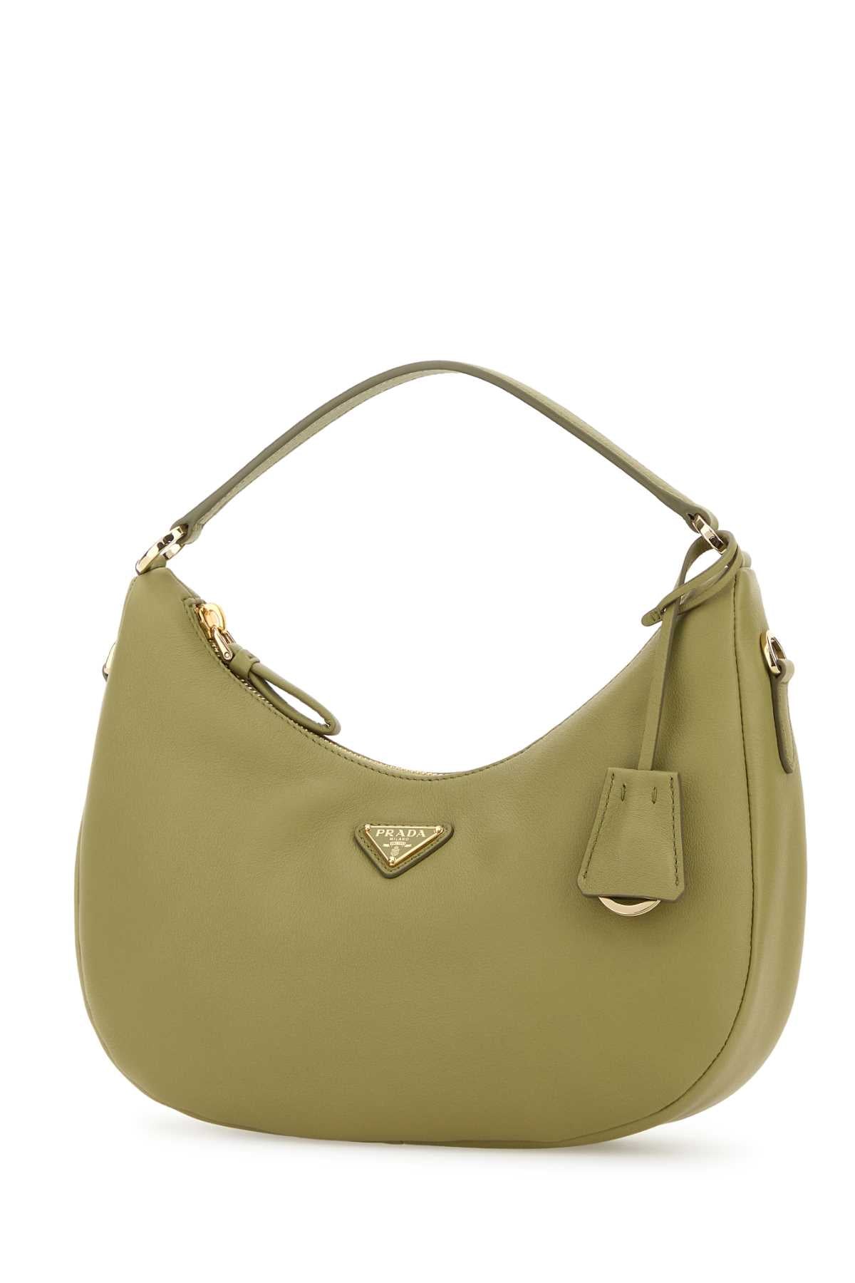 Prada Women Sage Green Leather Handbag PRADA