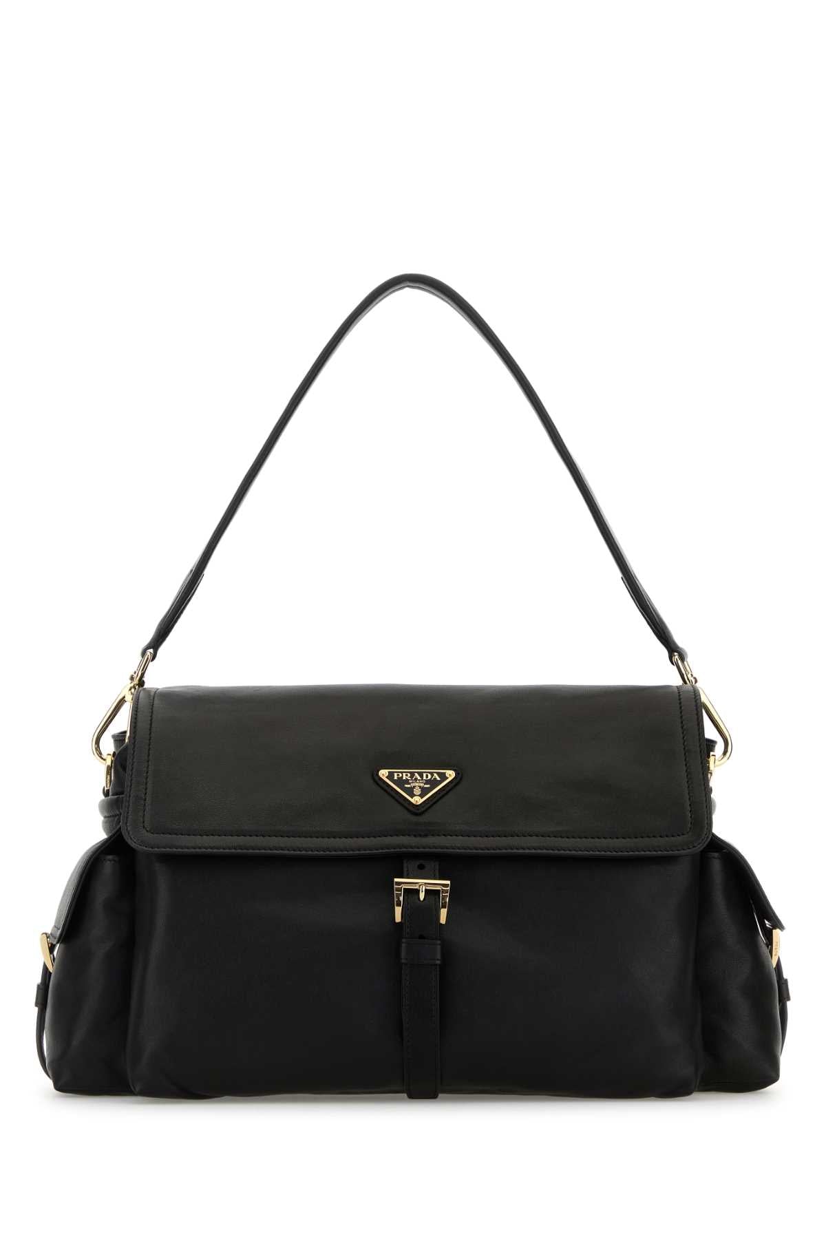 Prada Women Black Leather Shoulder Bag PRADA
