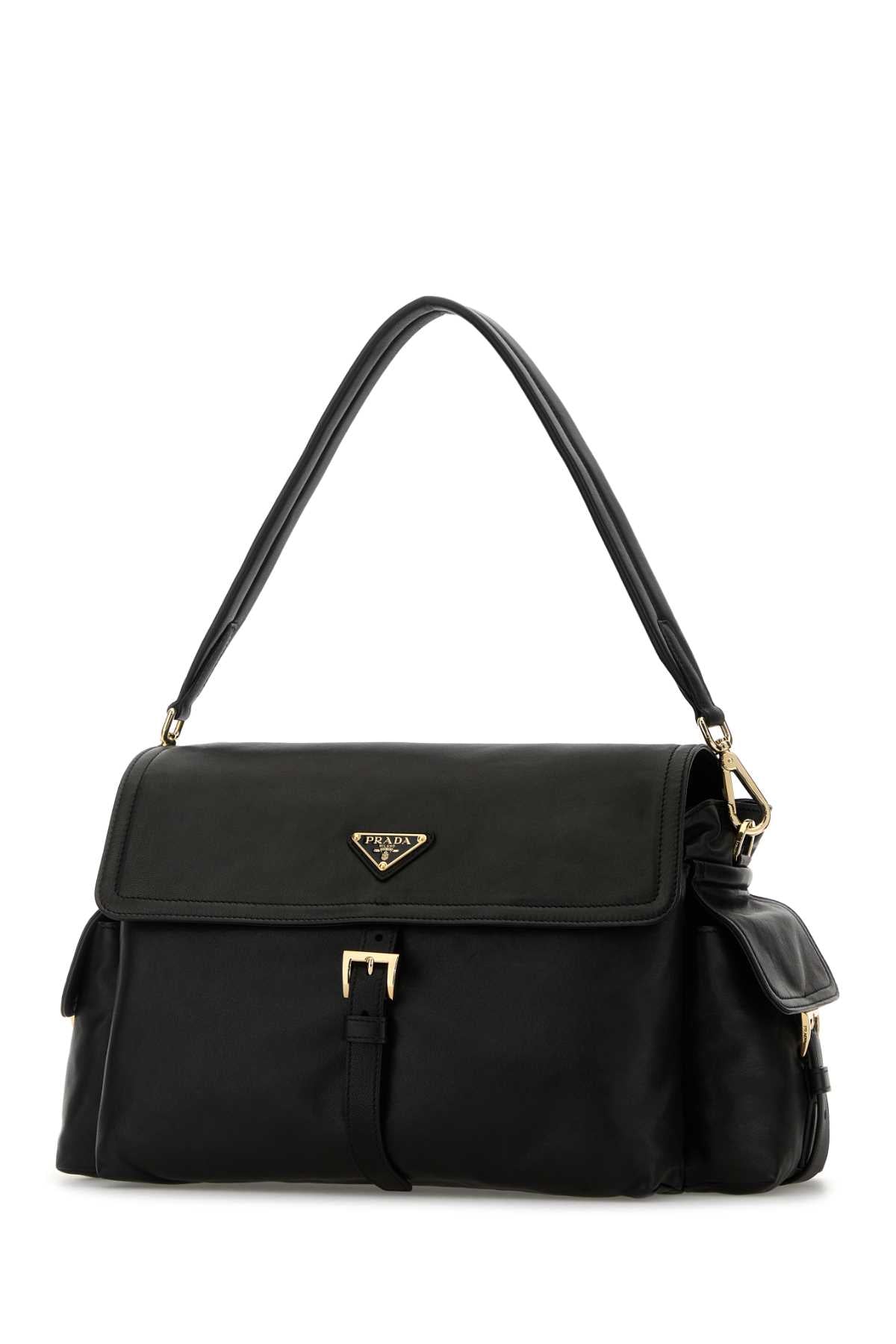 Prada Women Black Leather Shoulder Bag PRADA
