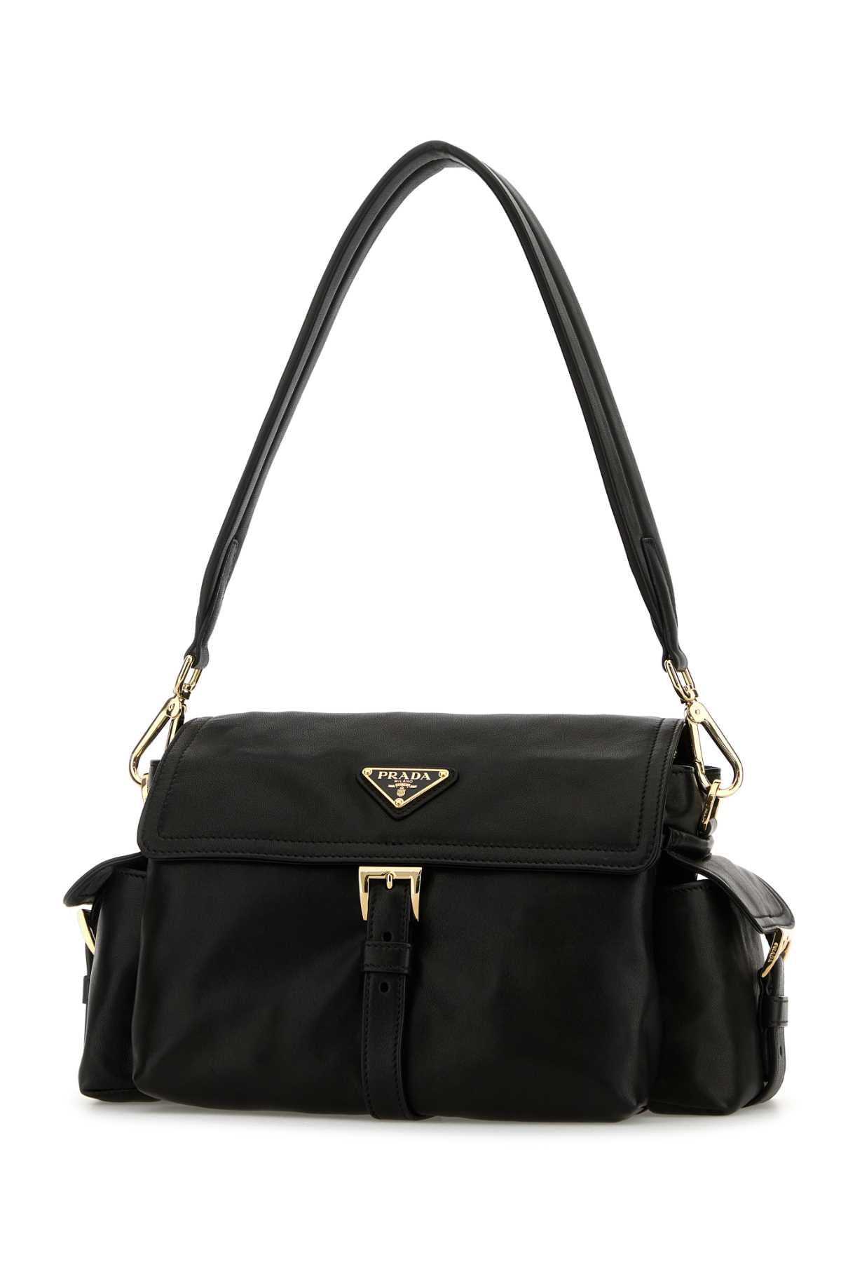 Prada Women Black Nappa Leather Prada Explore Shoulder Bag