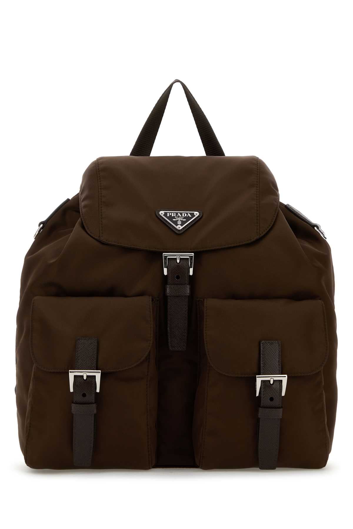 Prada Women Brown Canvas Backpack PRADA