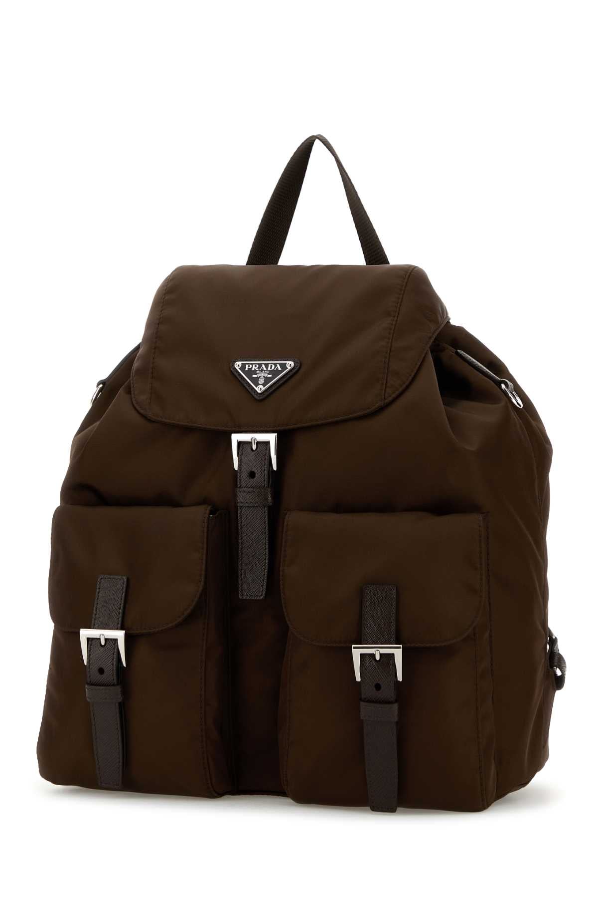 Prada Women Brown Canvas Backpack PRADA