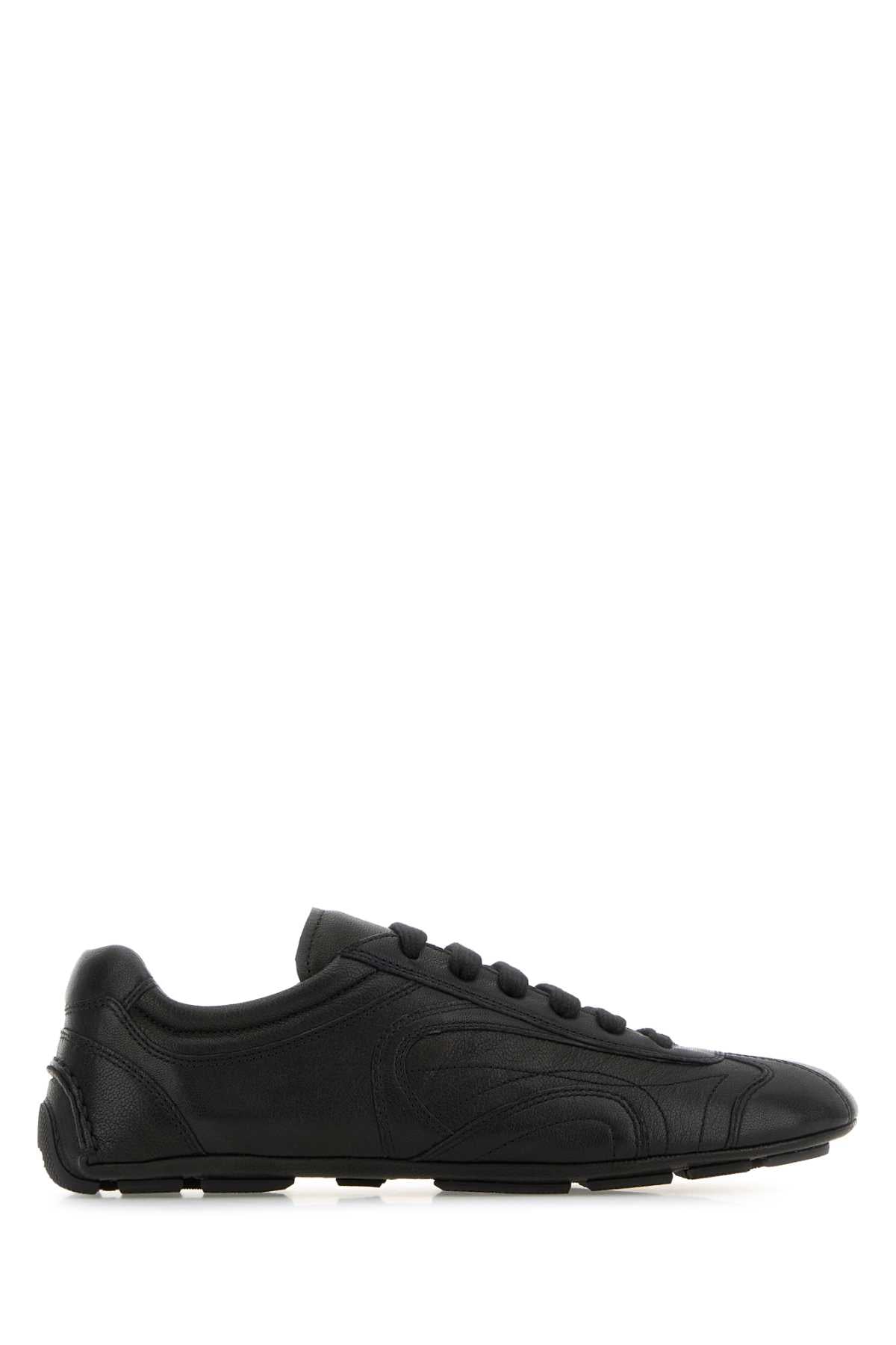 Prada Women Black Nappa Leather Montecarlo Re-Edition 2005 Sneakers PRADA
