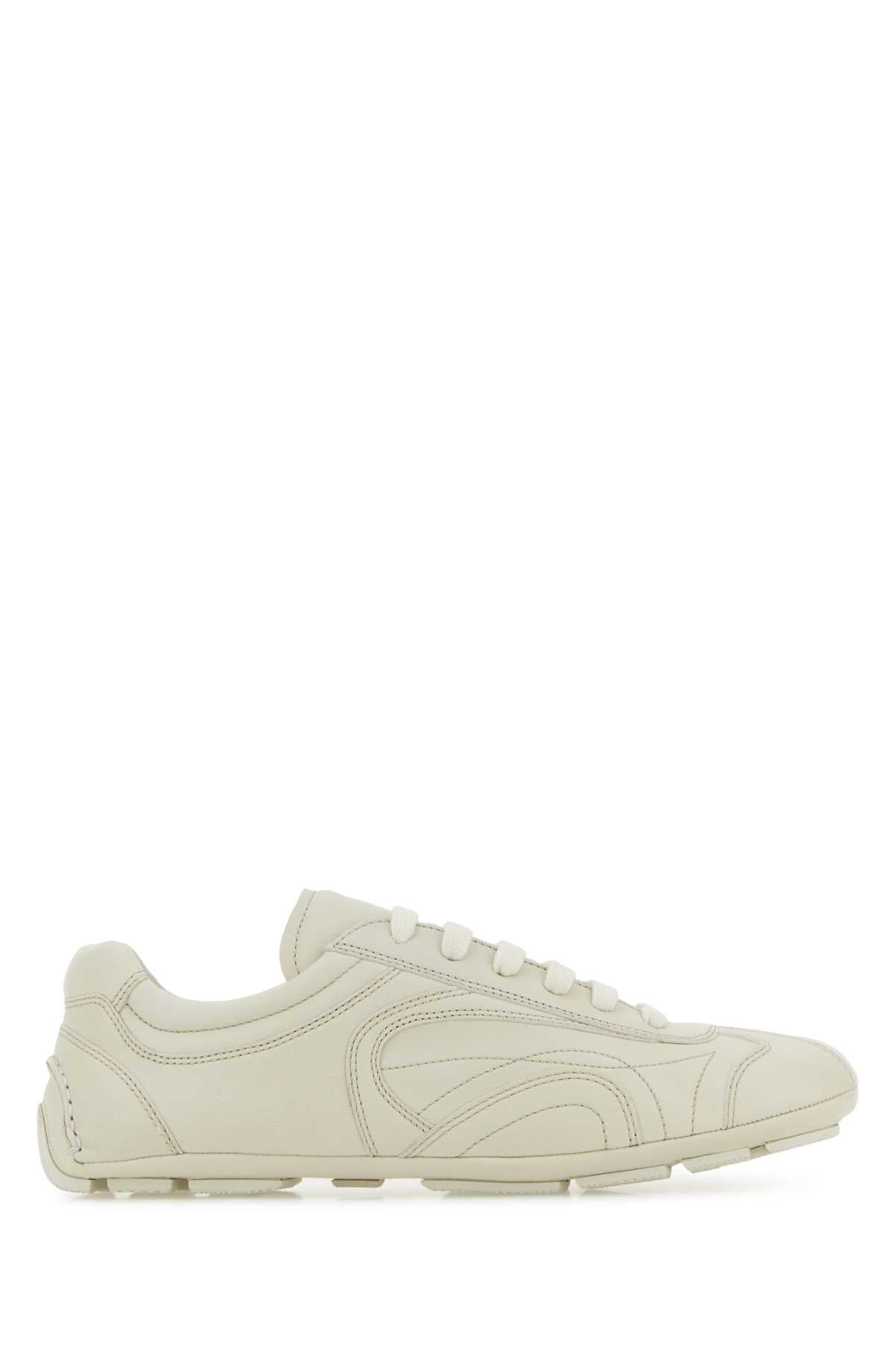 Prada Women Ivory Nappa Leather Montecarlo Re-Edition 2005 Sneakers PRADA