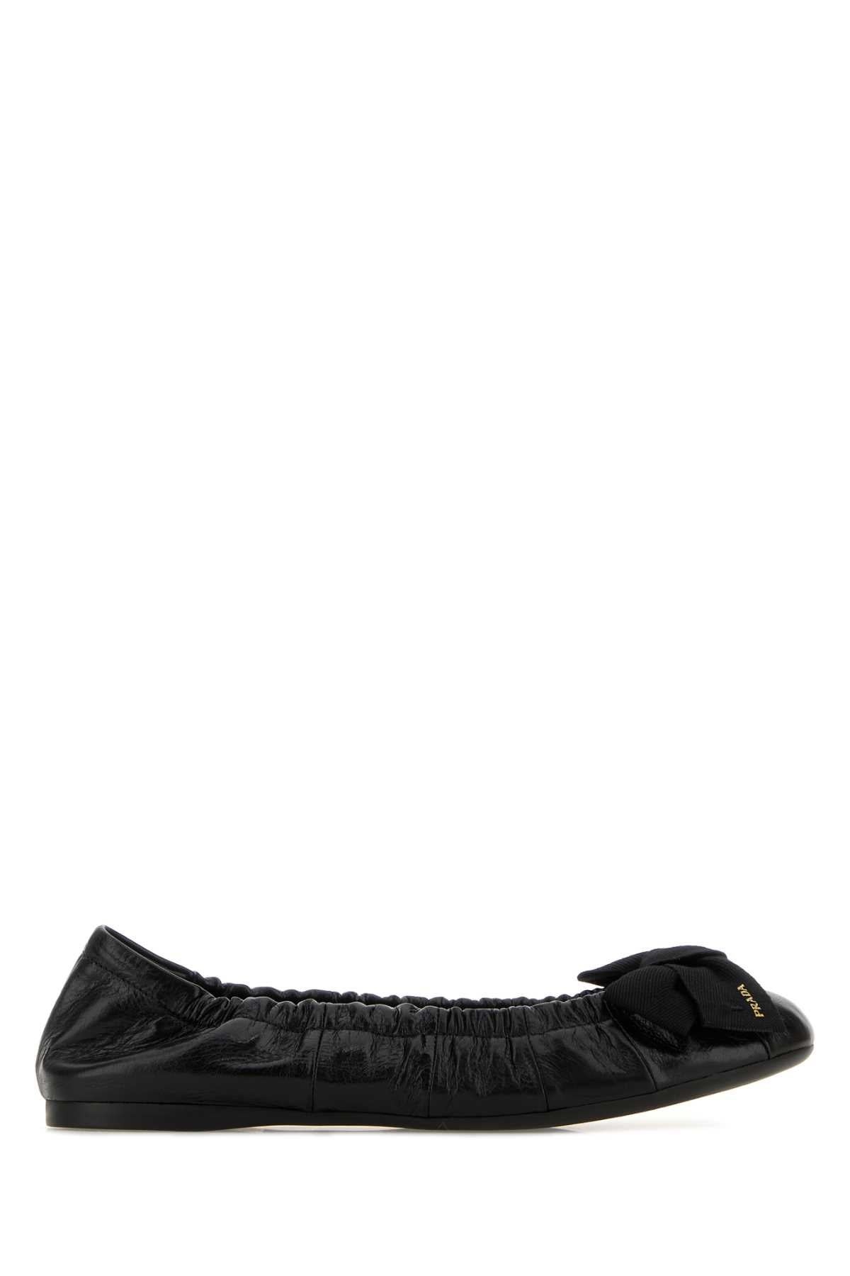 Prada Women Black Leather Ballerinas PRADA