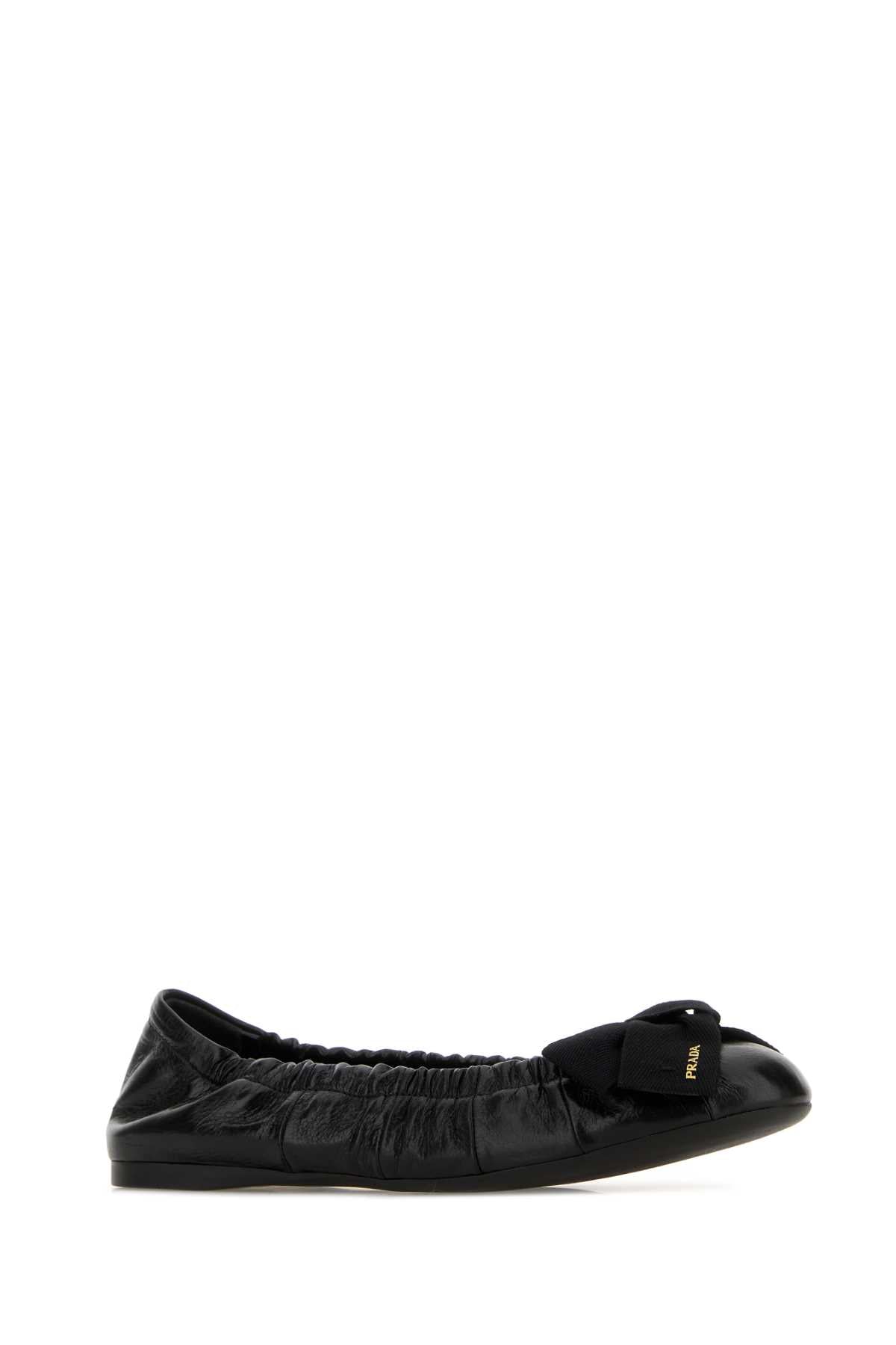 Prada Women Black Leather Ballerinas PRADA