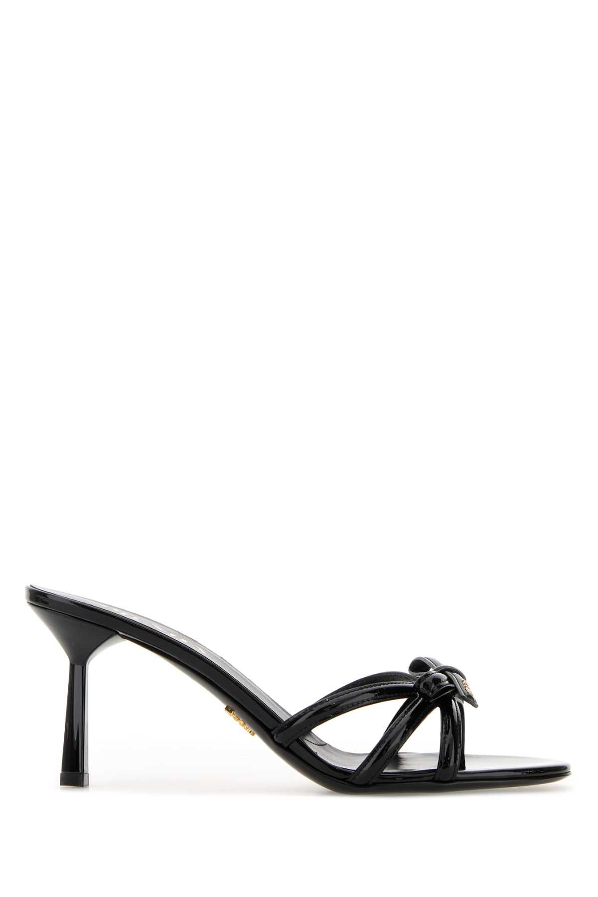 Prada Women Black Leather Mules PRADA