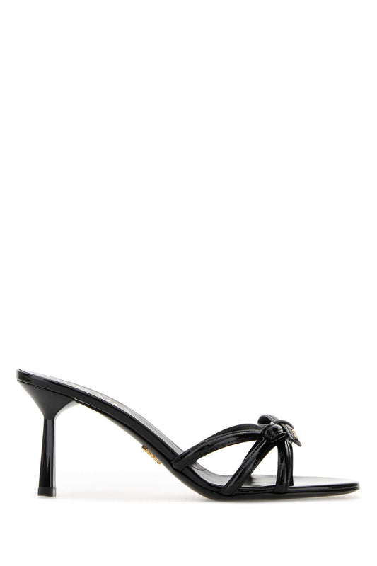 Prada Women Black Leather Mules PRADA