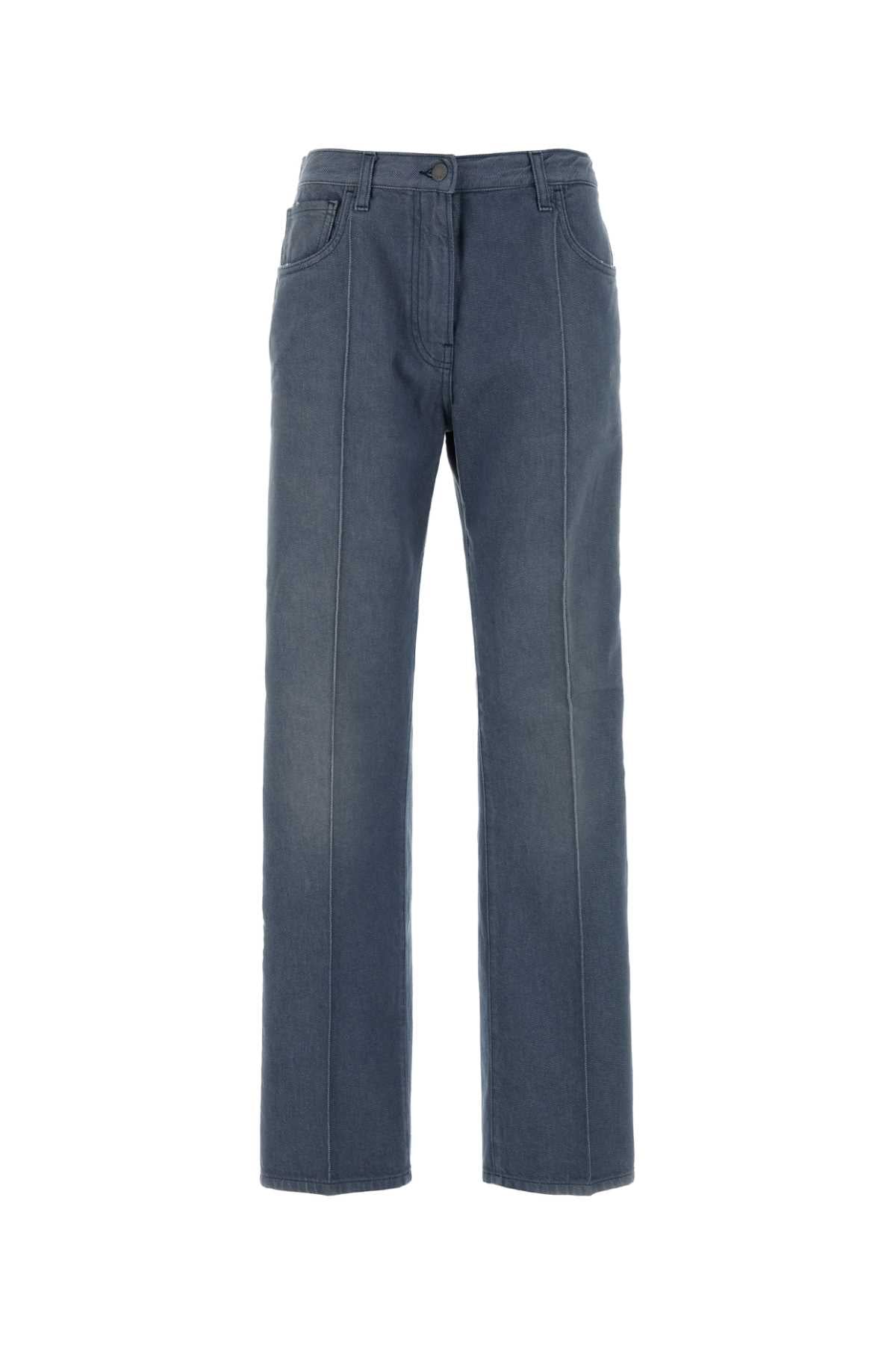 Prada Women Cerulean Blue Denim Jeans PRADA