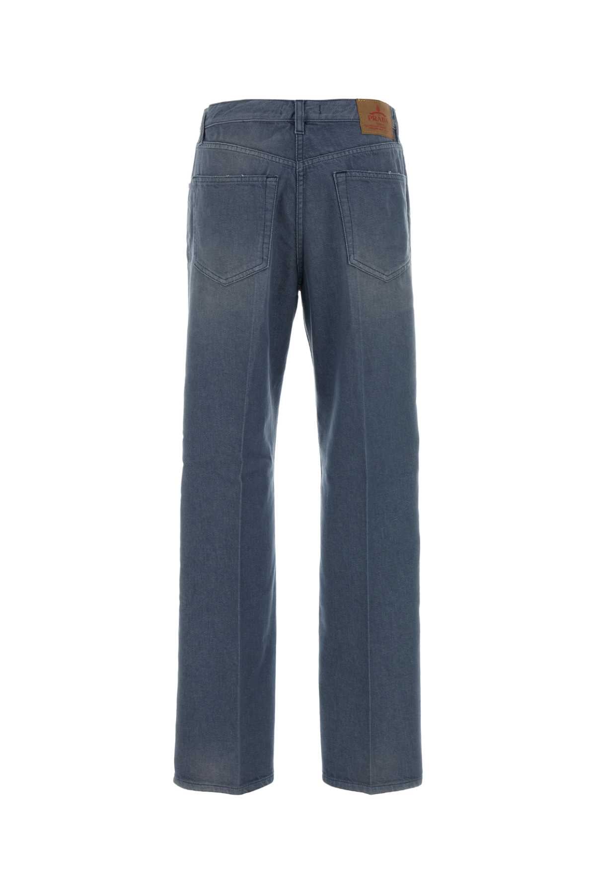 Prada Women Cerulean Blue Denim Jeans PRADA