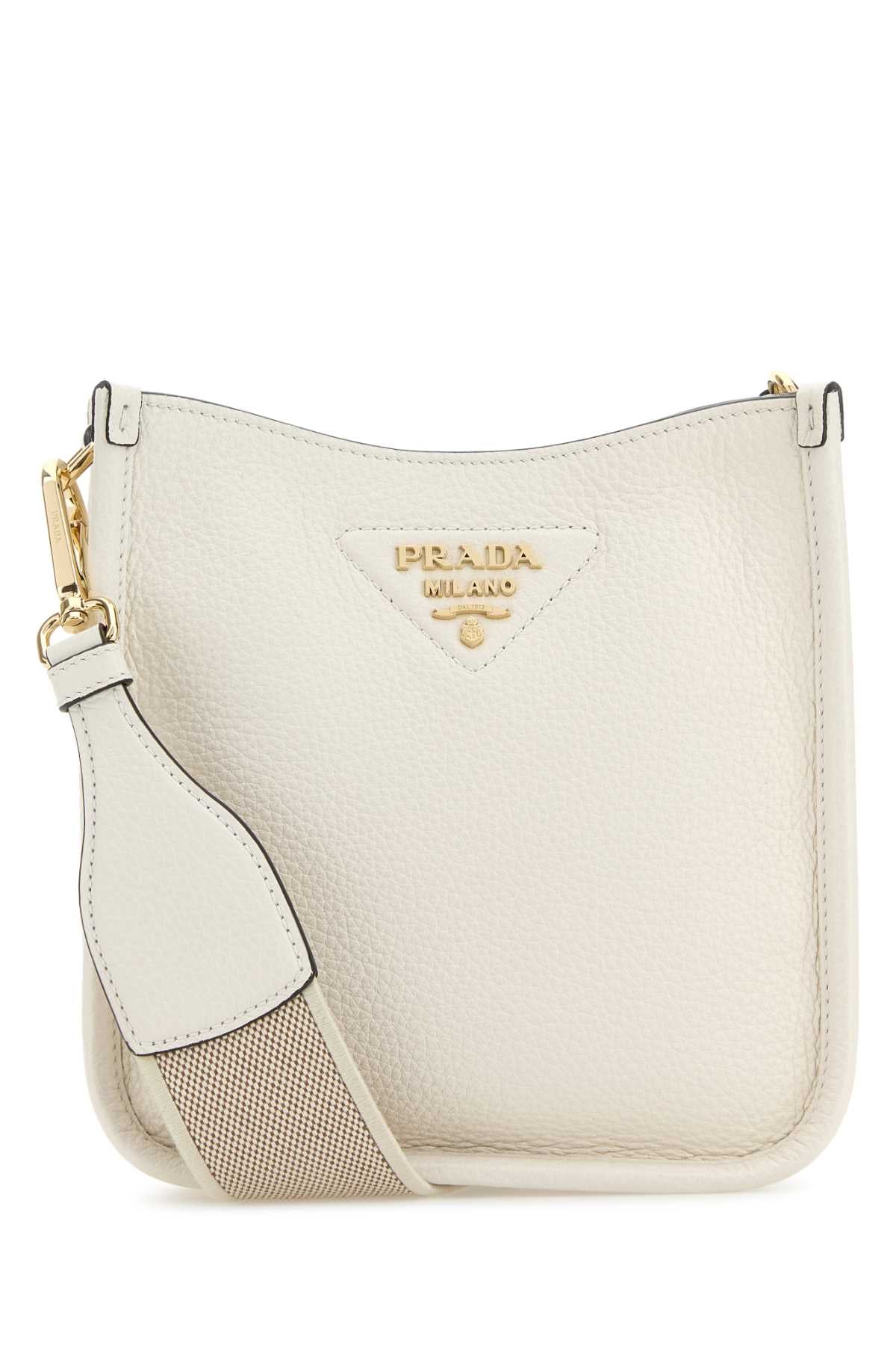 Prada Women White Leather Crossbody Bag PRADA