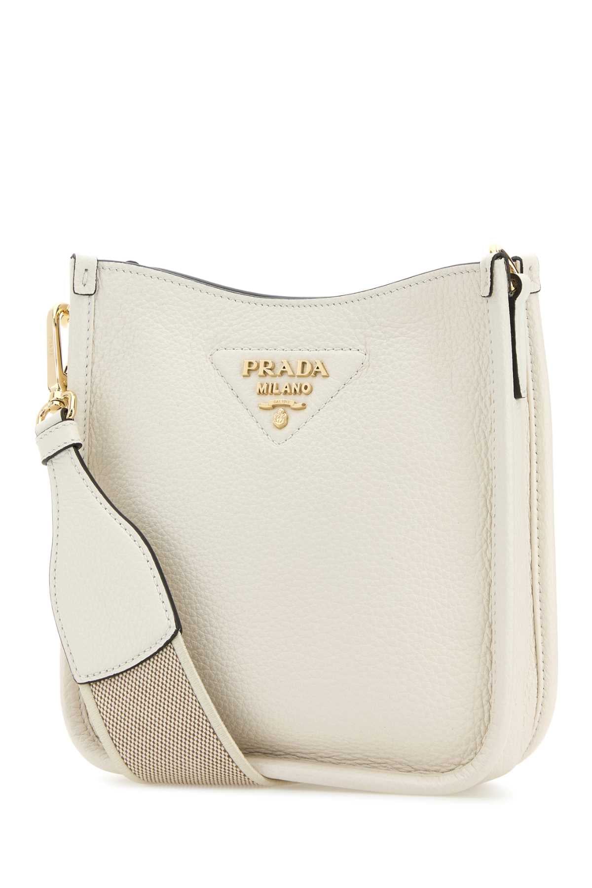 Prada Women White Leather Crossbody Bag PRADA