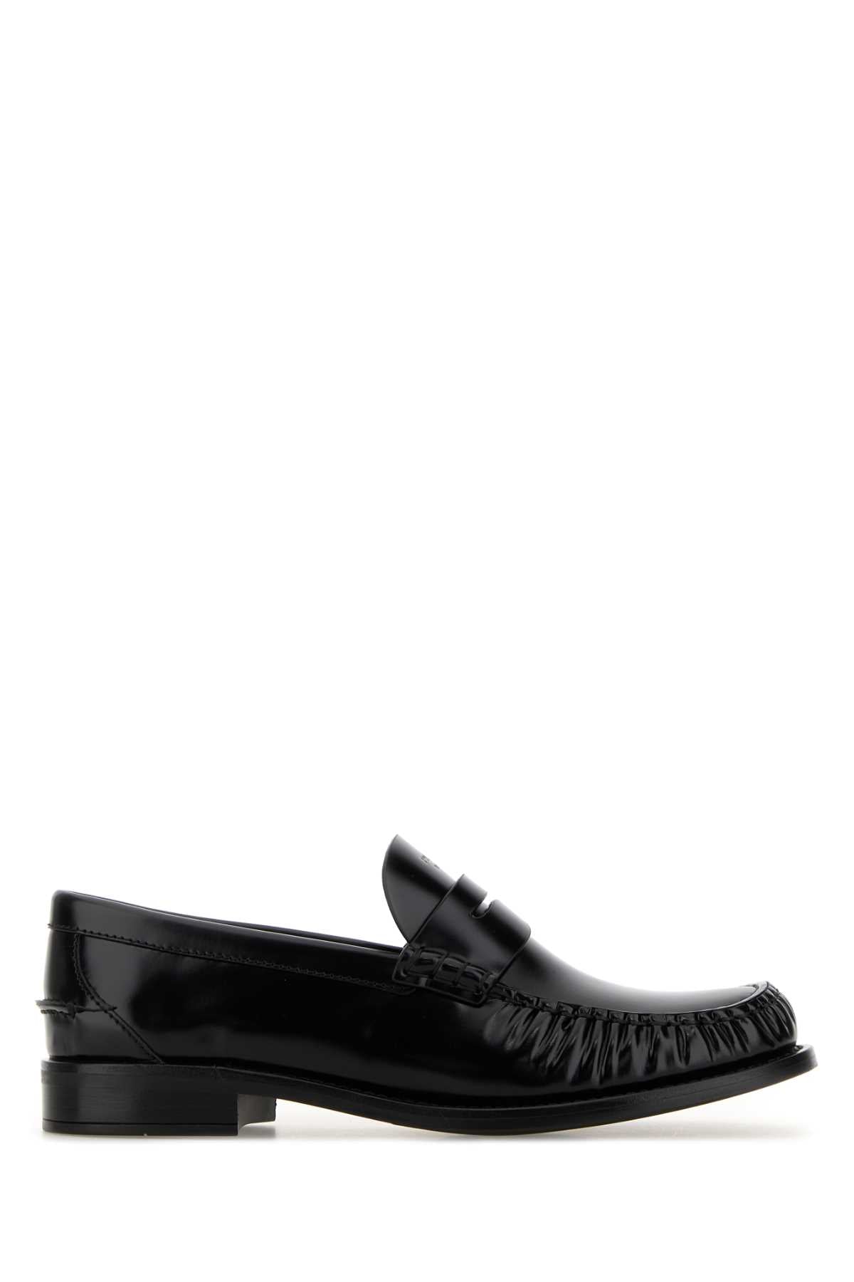 Prada Women Black Leather Loafers PRADA