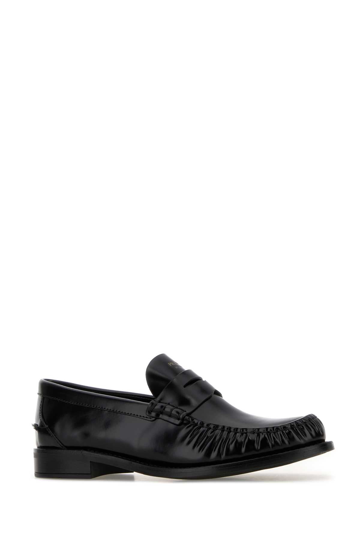 Prada Women Black Leather Loafers PRADA