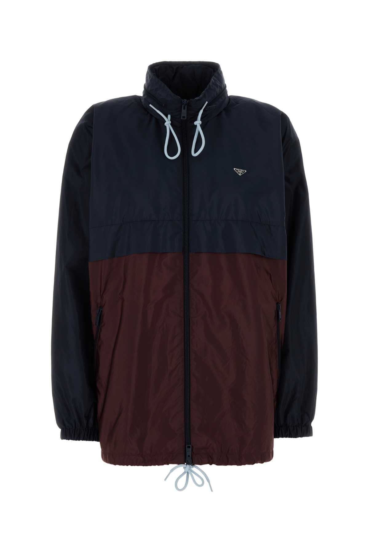 Prada Women Two-Tone Re-Nylon Windbreaker PRADA