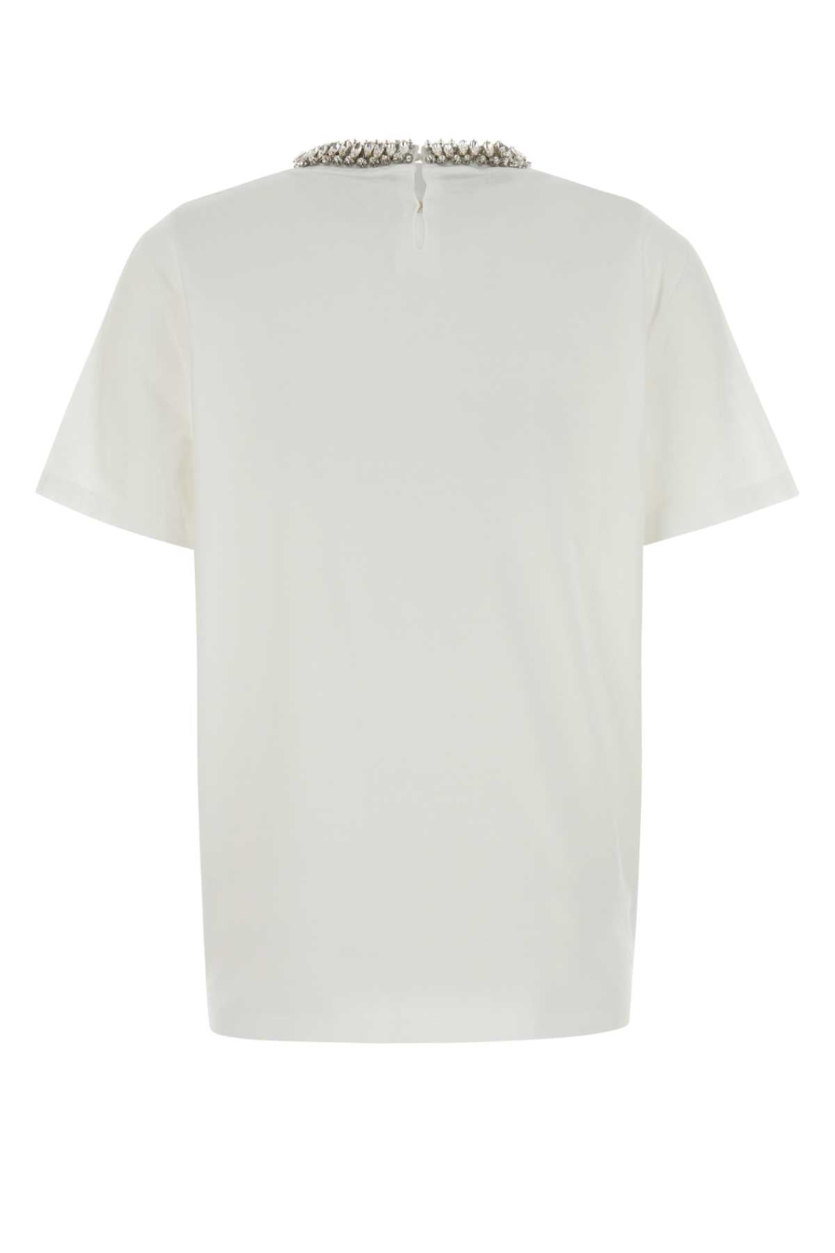 Prada Women White Cotton T-Shirt PRADA
