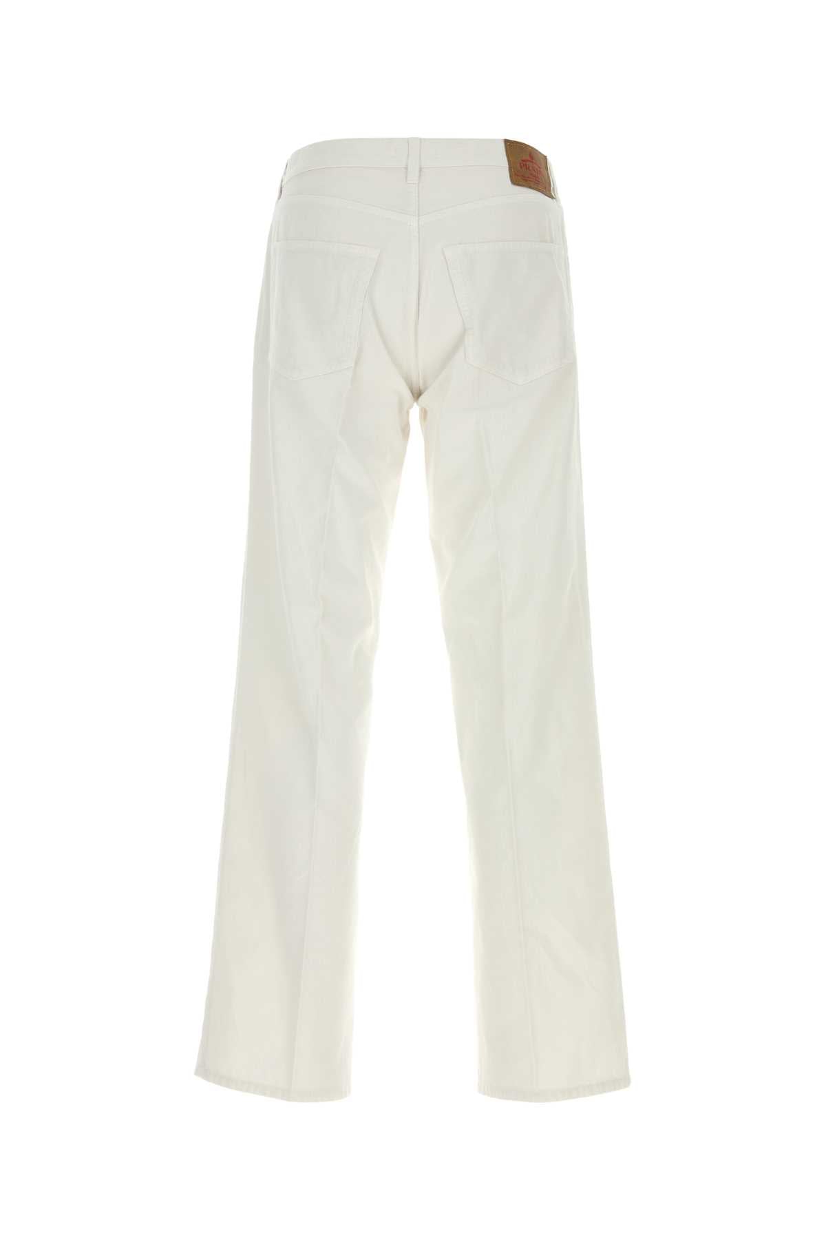 Prada Men Chalk Cotton Pant PRADA
