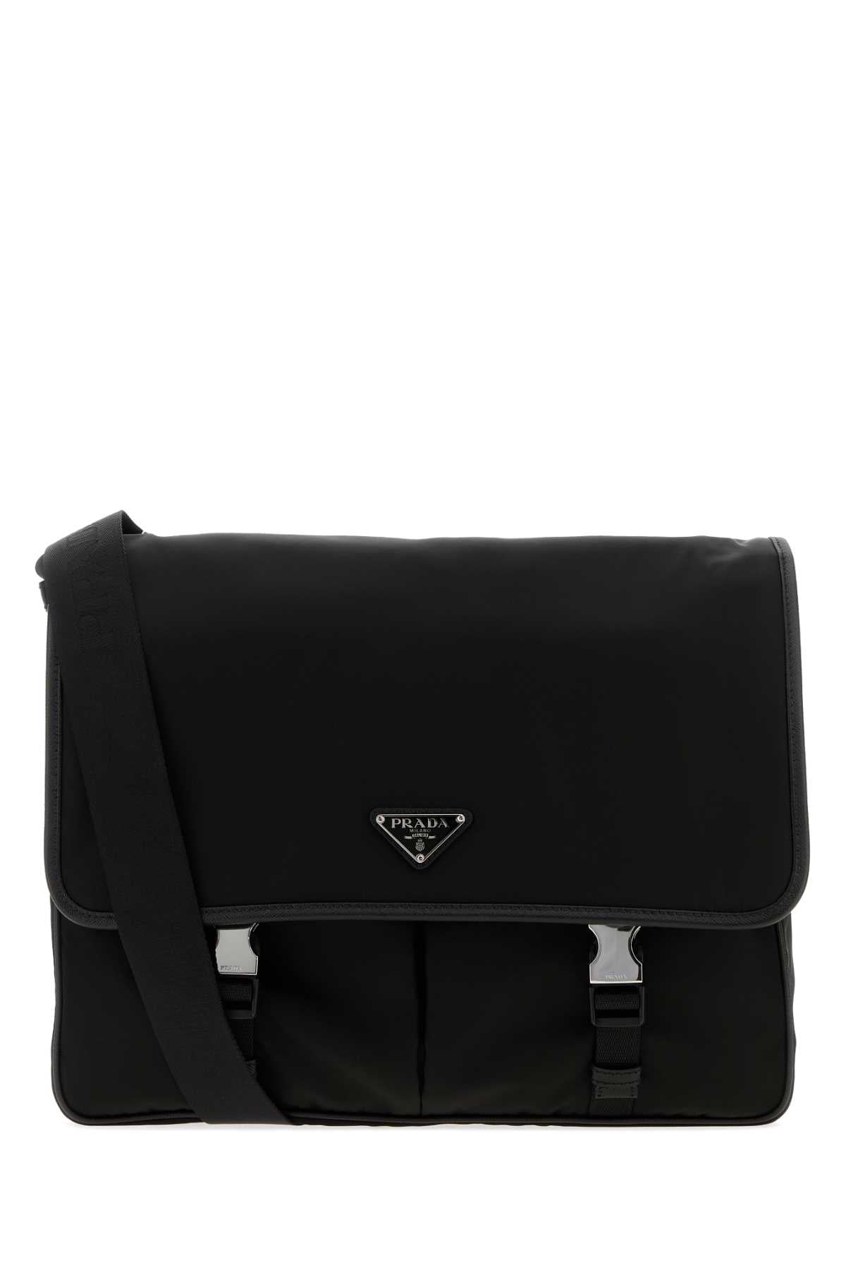 Prada Men Black Canvas Shopping Bag PRADA